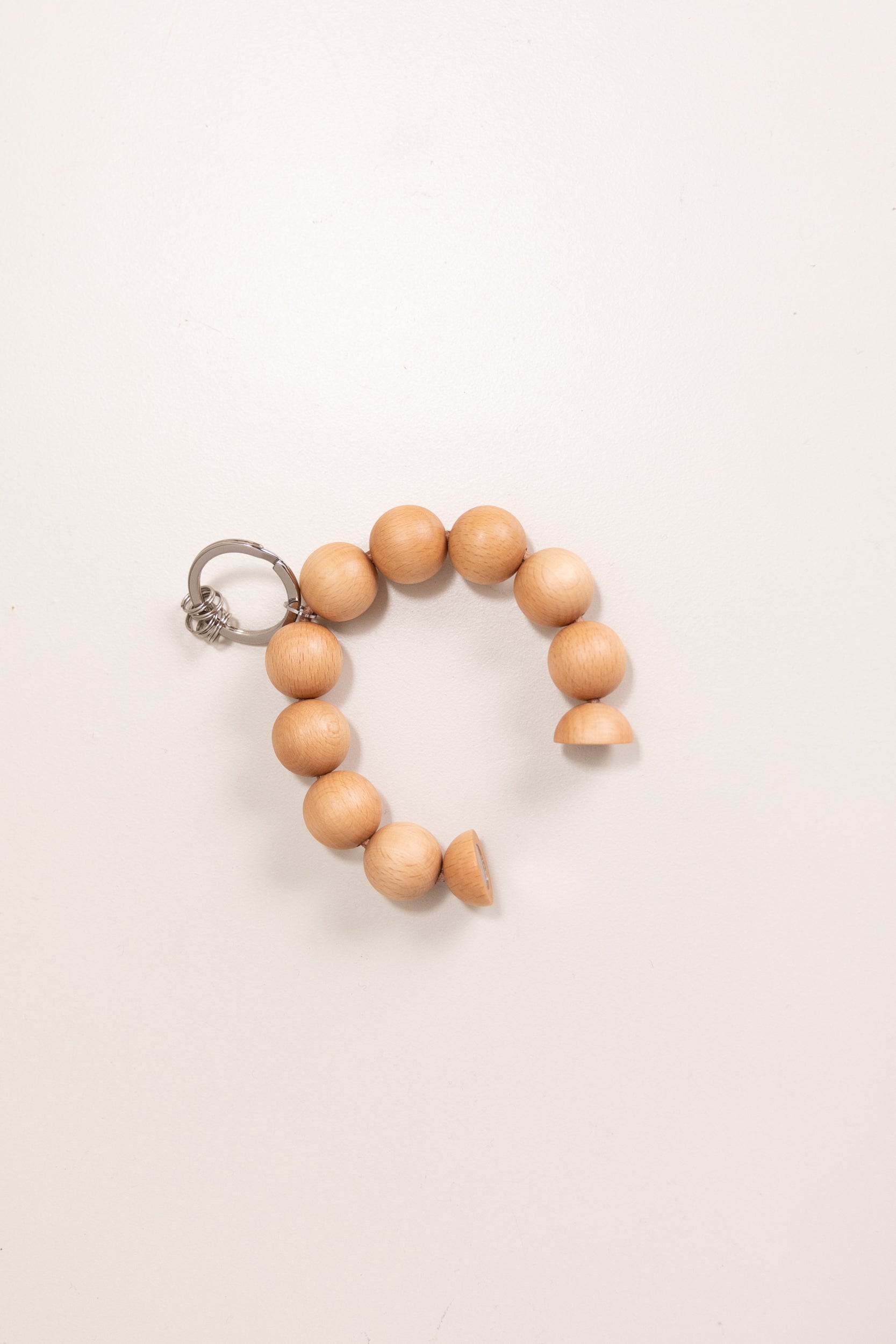 WOOD BALL KEYCHAIN