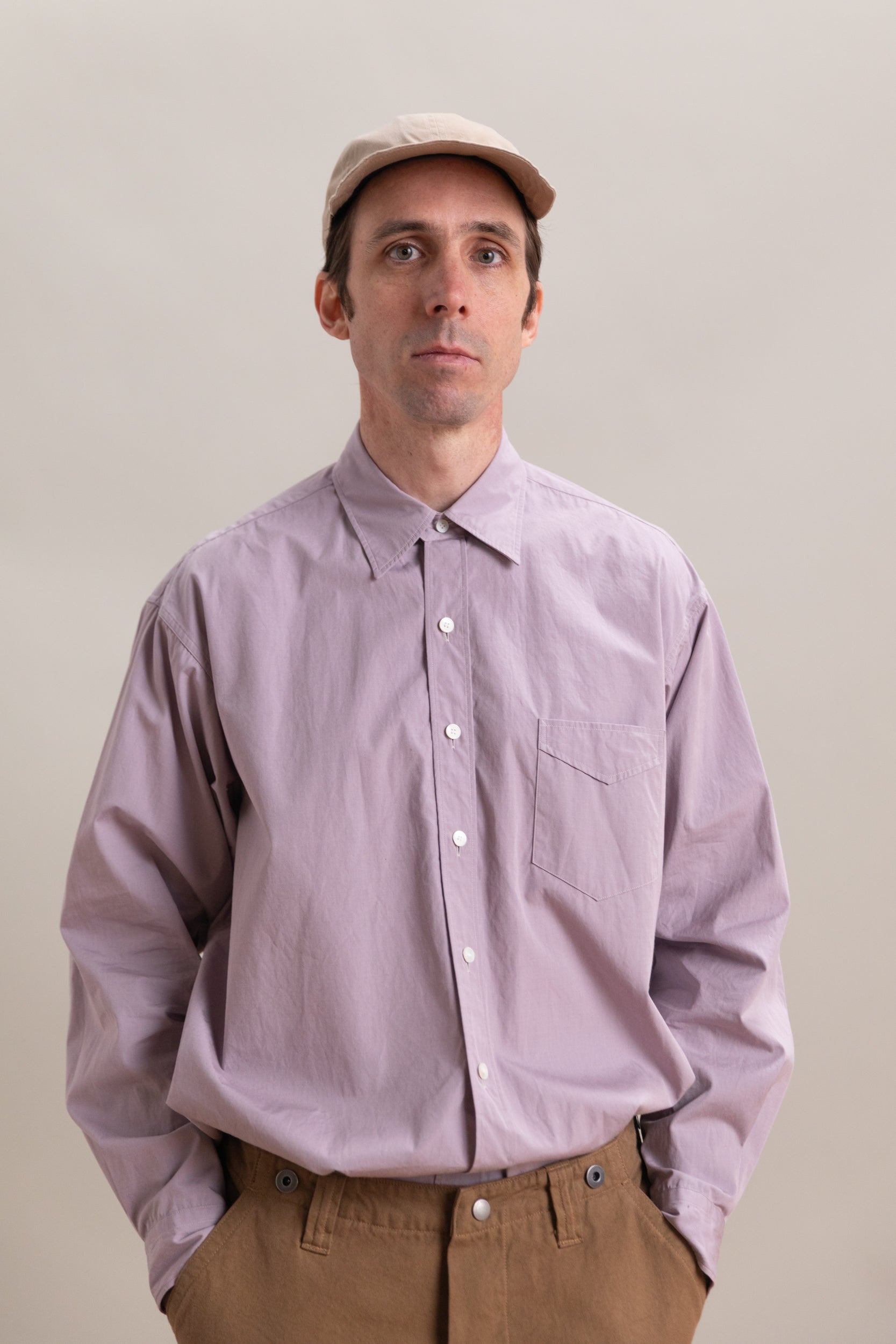 CAP IN SAND COTTON TWILL