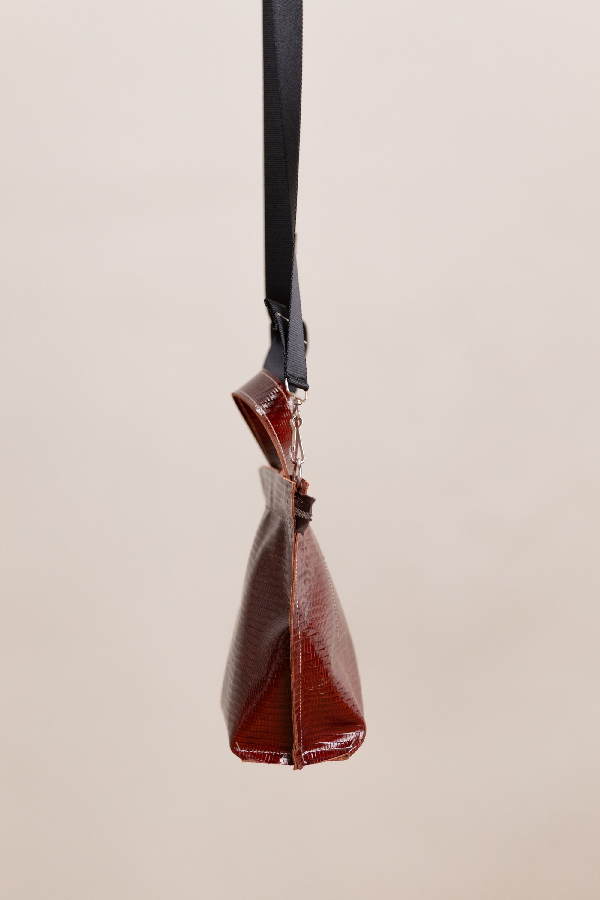 MINI SHOPPER BAG IN BROWN LEATHER