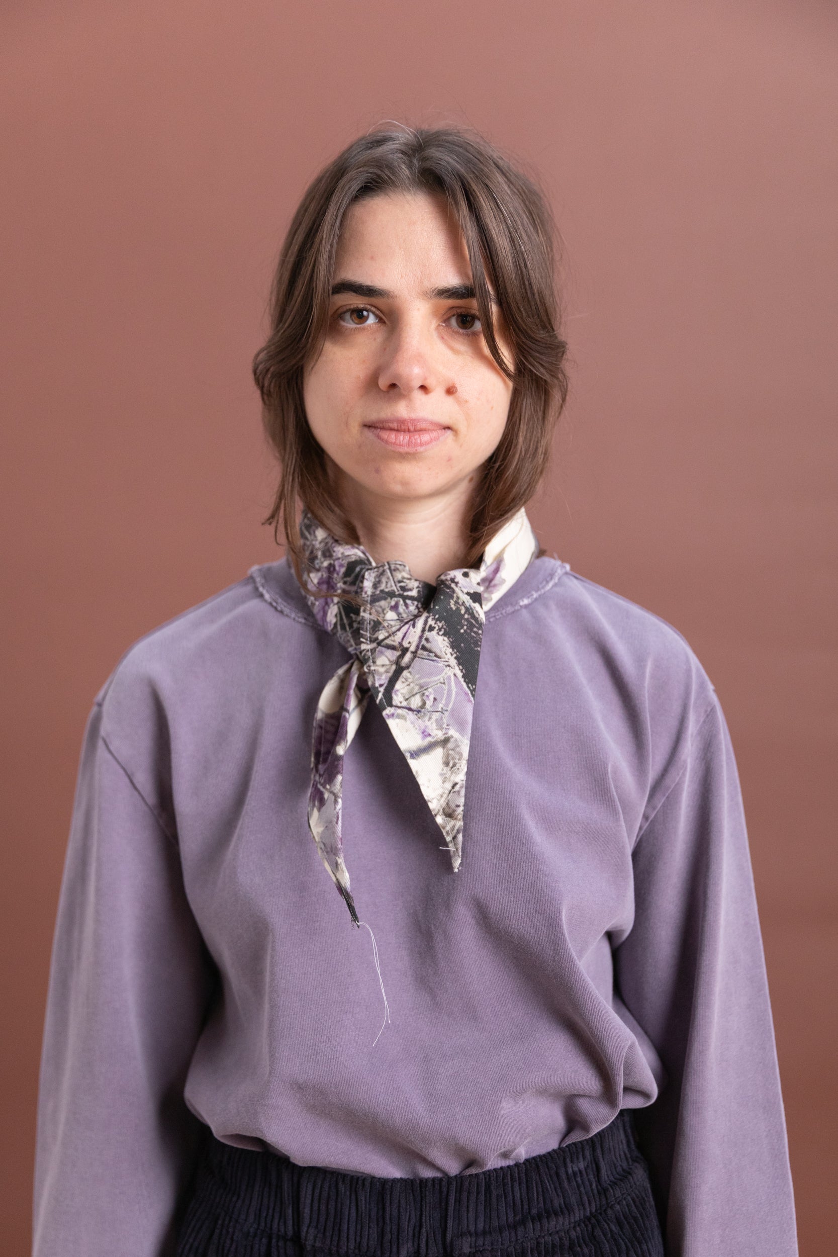 REAL TREE SCARF IN SILK TWILL