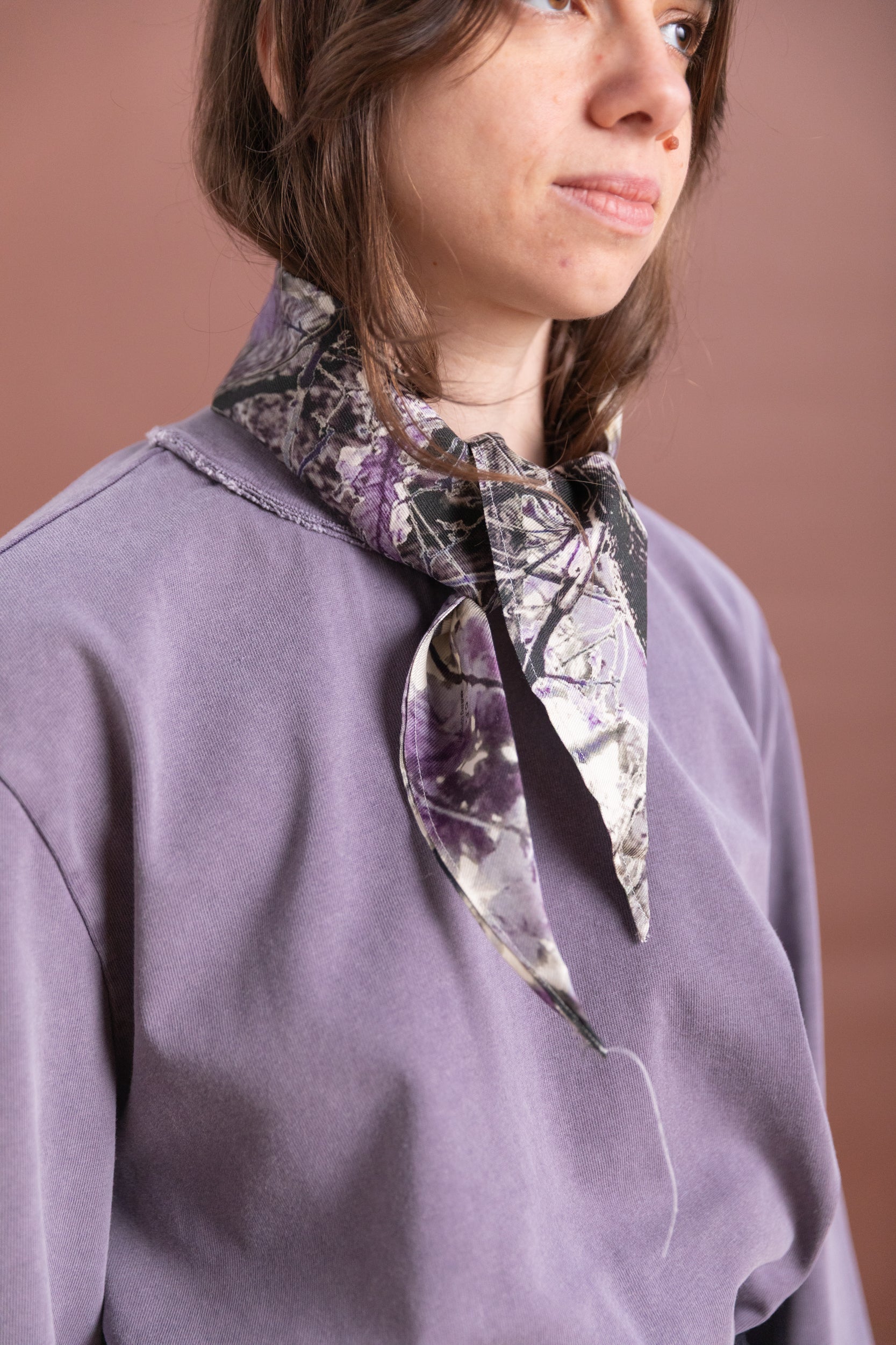 REAL TREE SCARF IN SILK TWILL