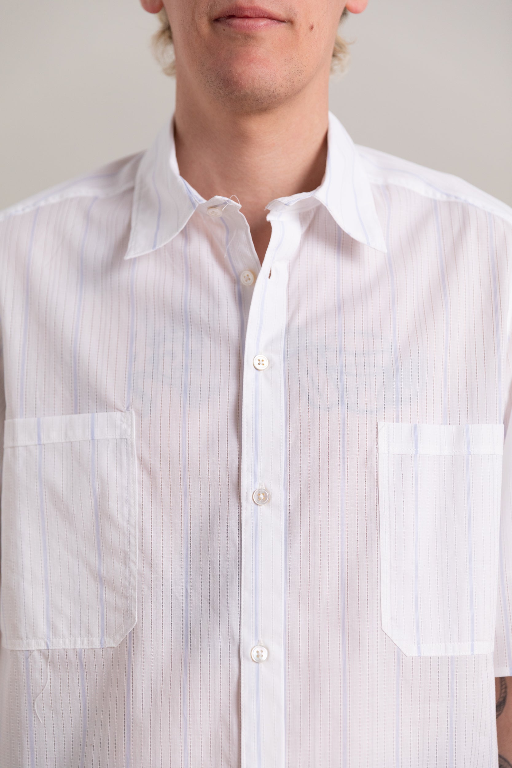 BOXY SHIRT IN BLUE STRIPE