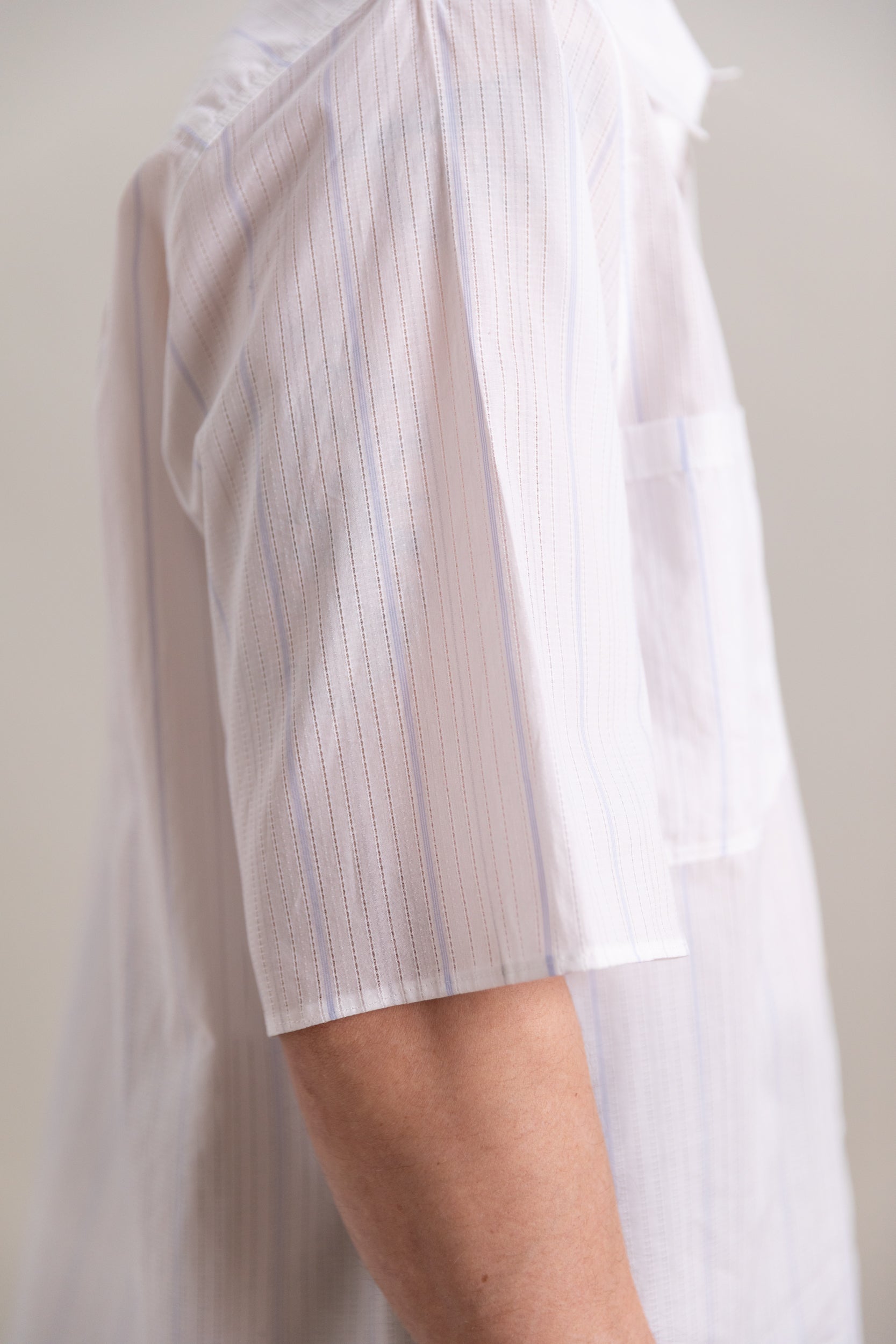 BOXY SHIRT IN BLUE STRIPE