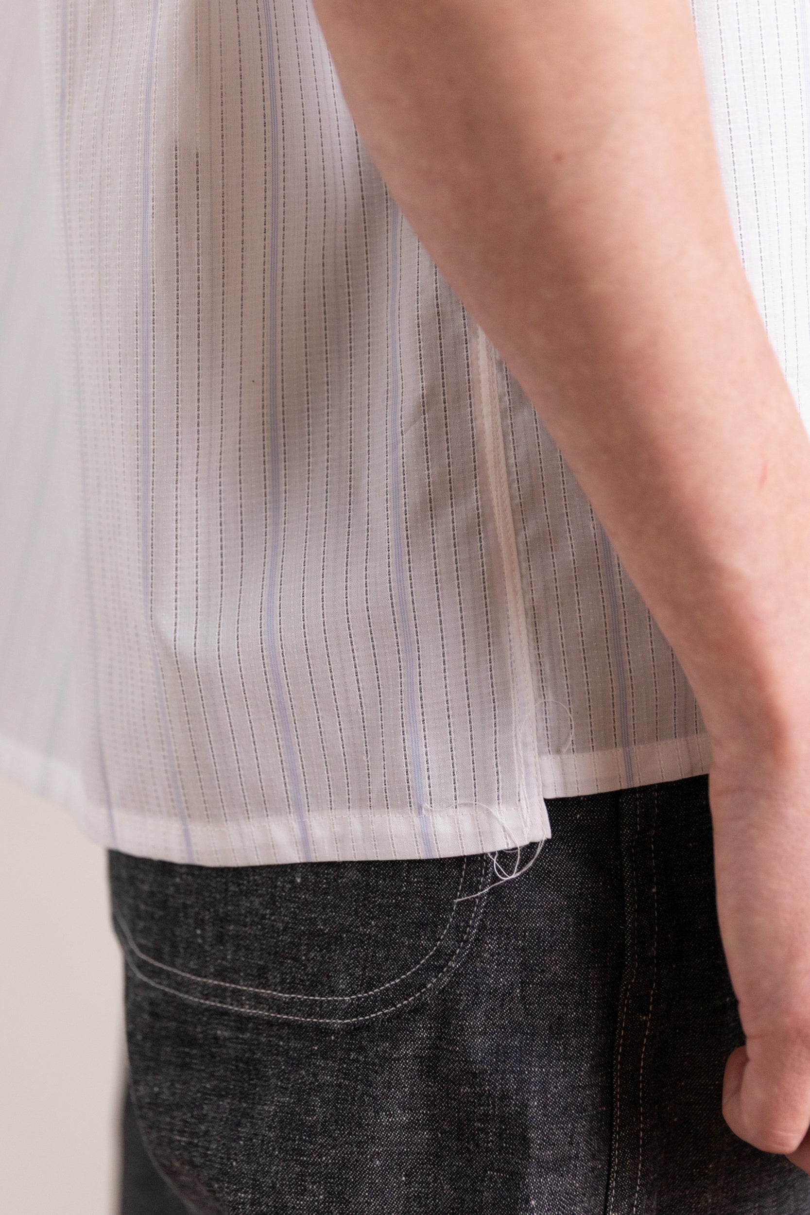 BOXY SHIRT IN BLUE STRIPE