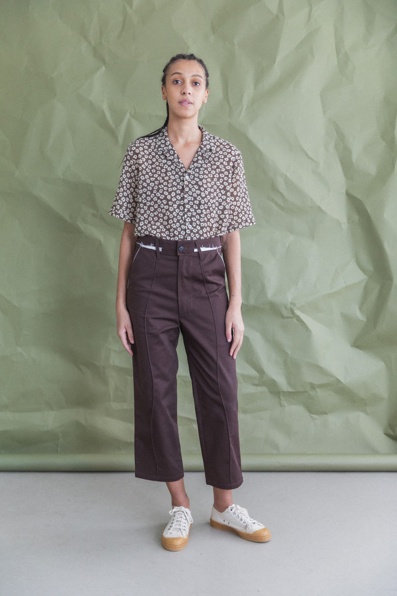 SLACK PANTS IN BROWN