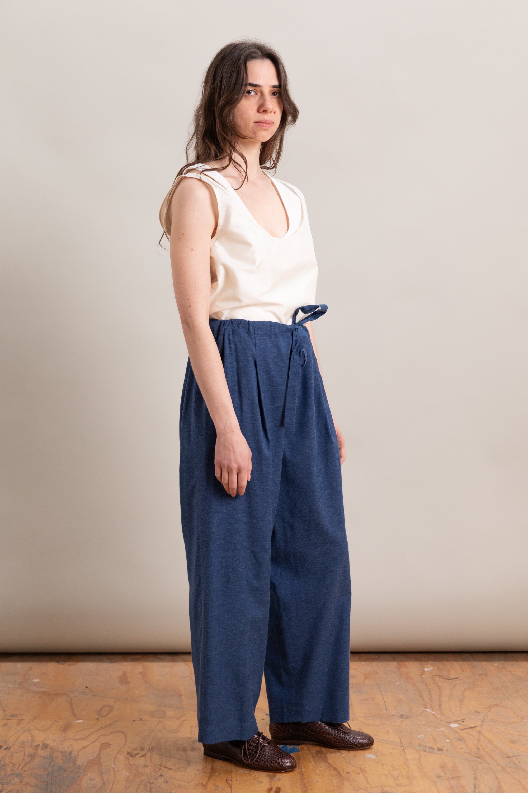 SCOOTER PANT IN YALE BLUE SUITING WOOL