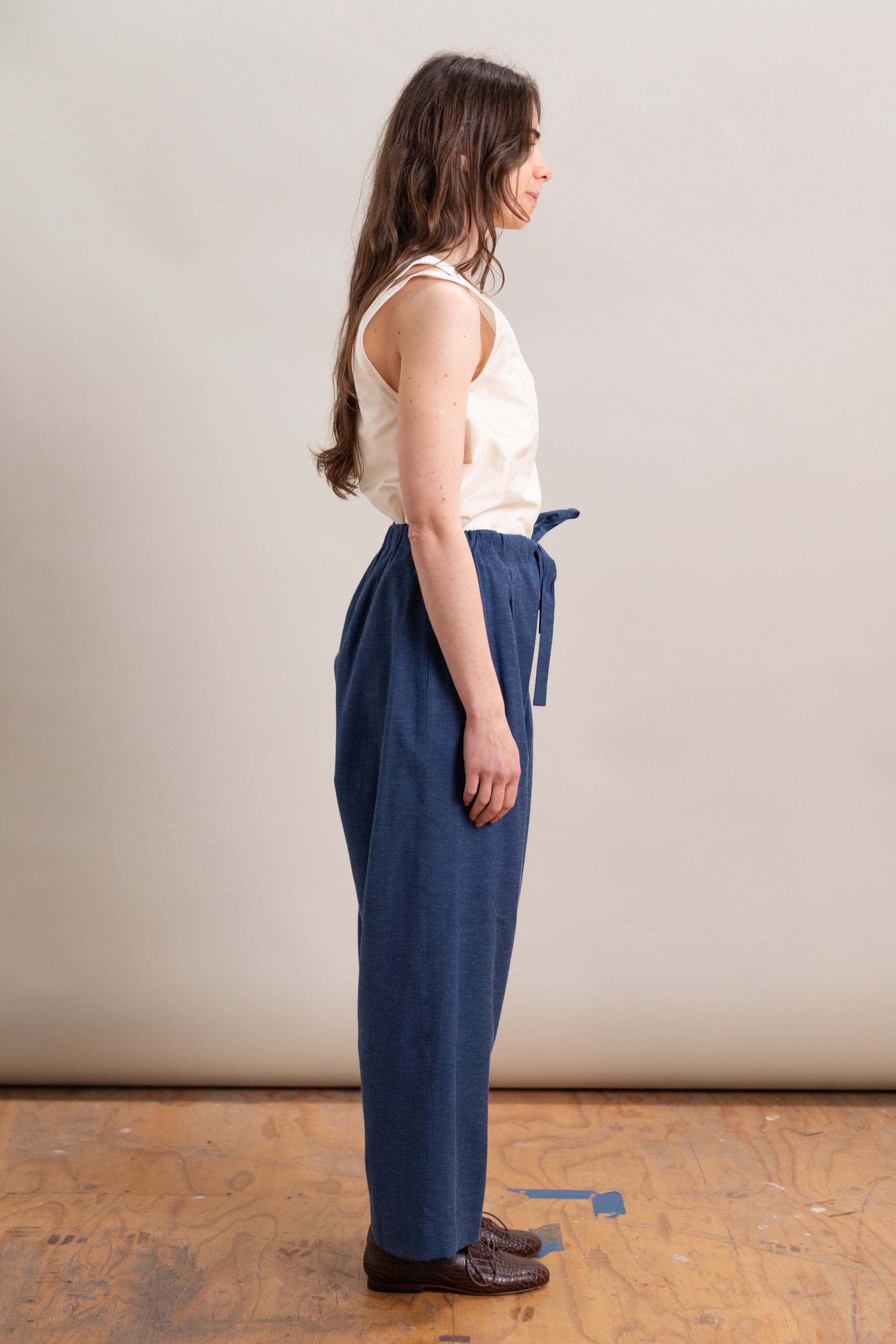 SCOOTER PANT IN YALE BLUE SUITING WOOL