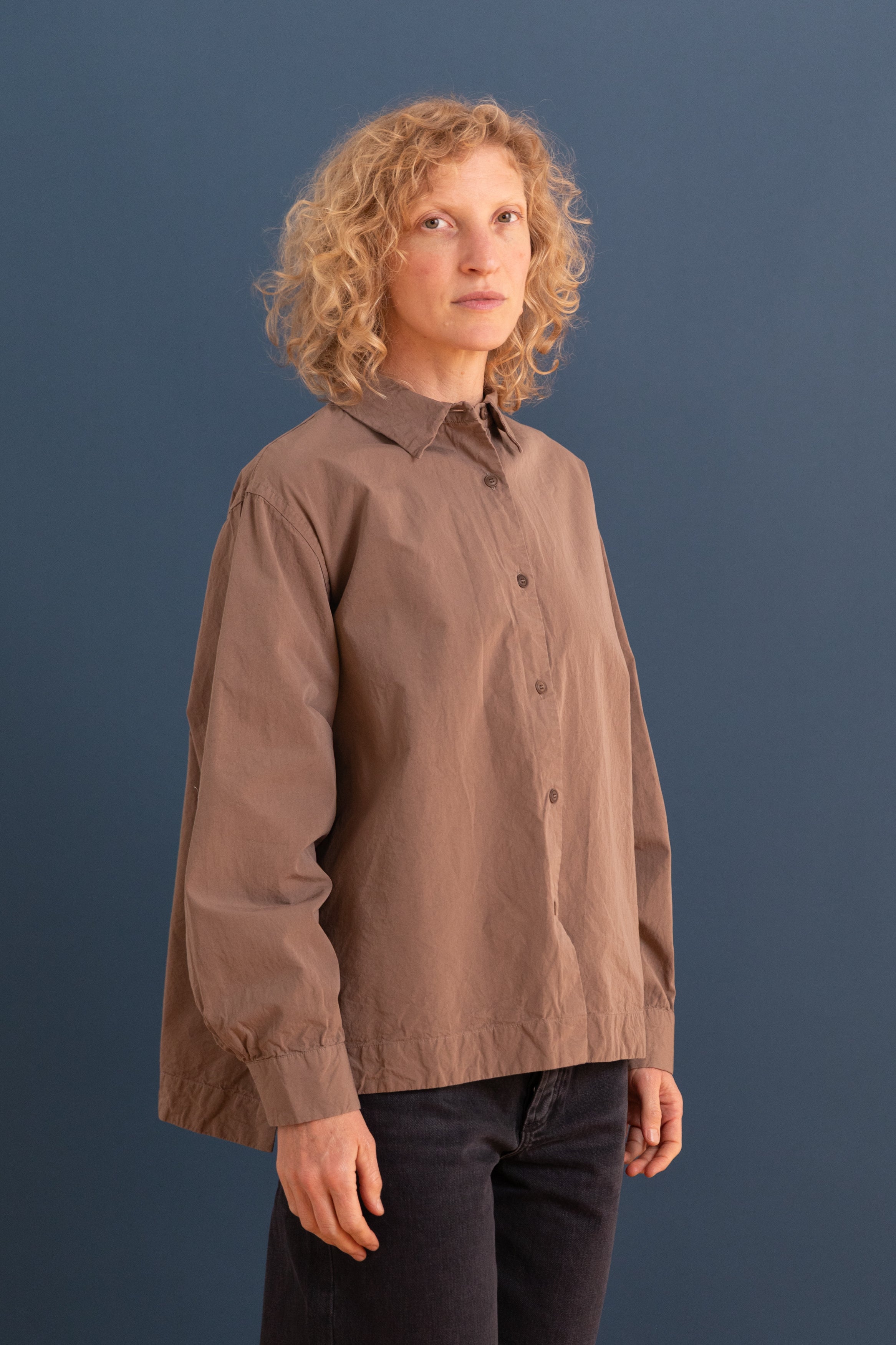 BIGGY SHIRT IN CLAY PAPER COT