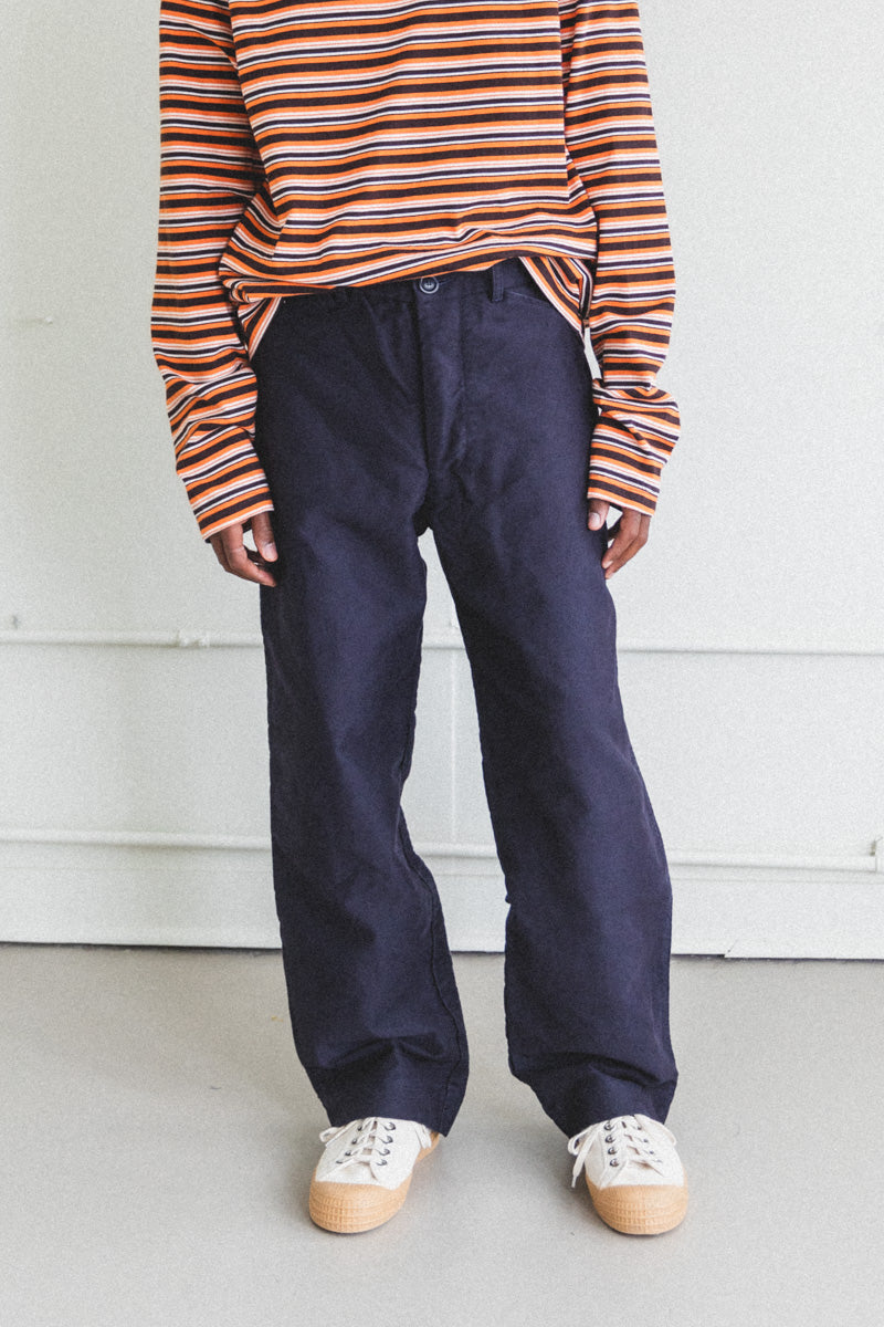 HAMNET PANT IN DARK NAVY MOLESKIN