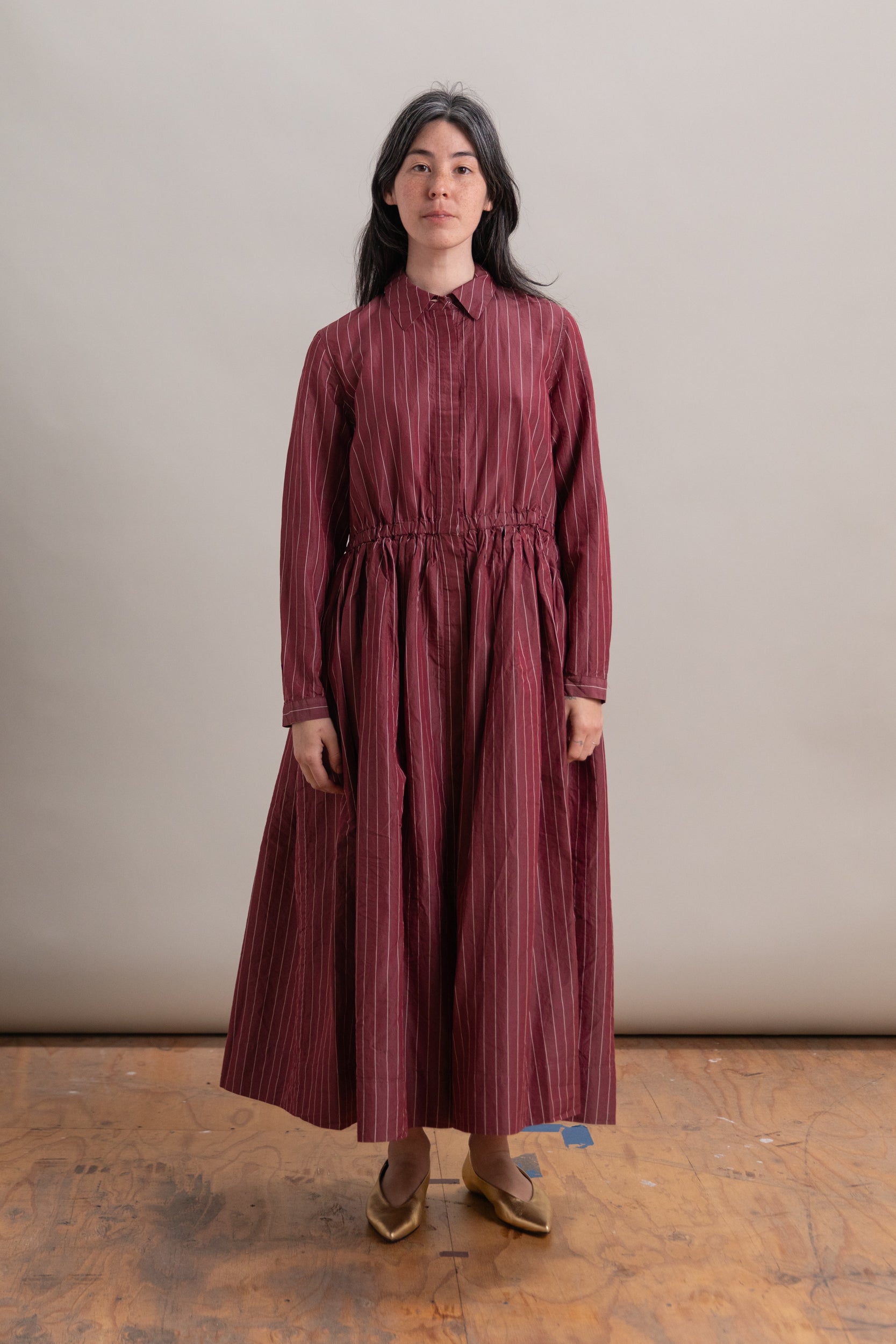 PANZY DRESS IN WINE COTSILK