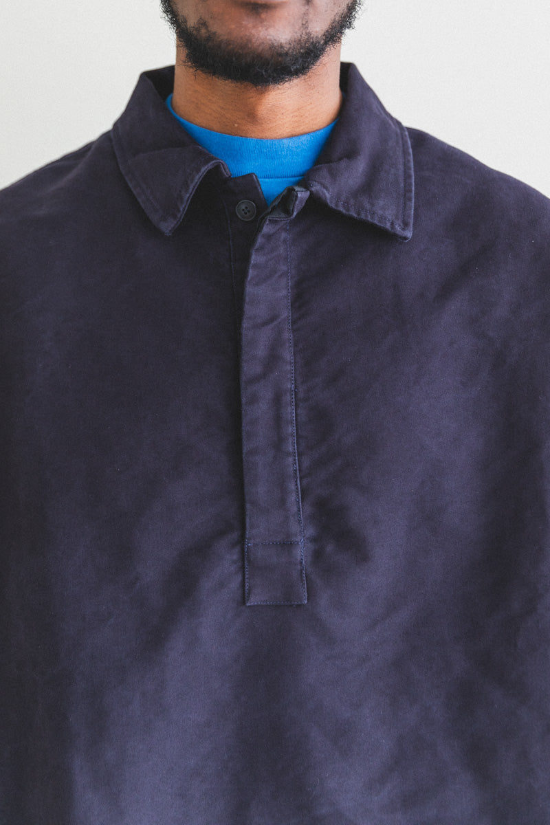 TEDY TOP IN DARK NAVY MOLESKIN