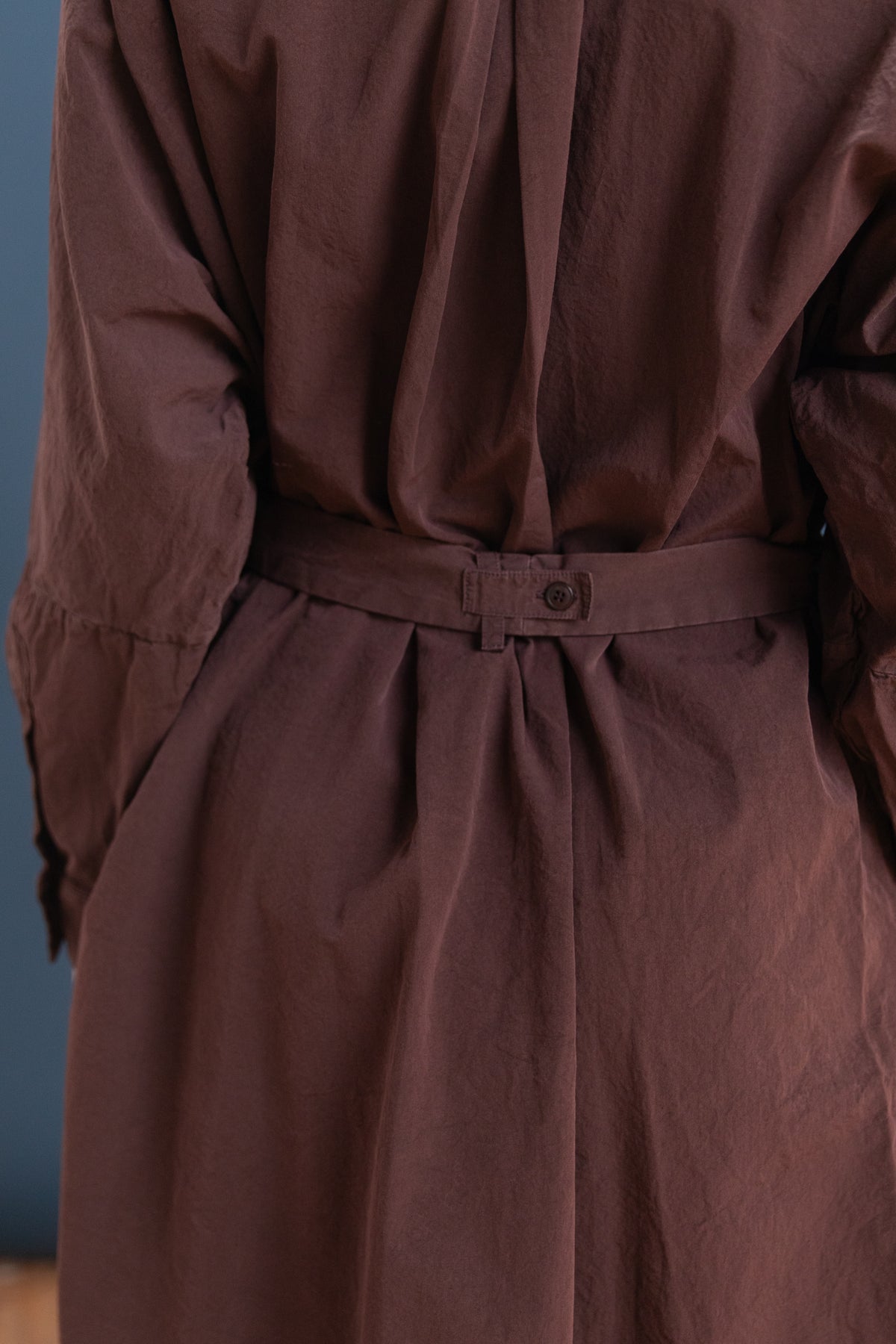 WAGA LONG SLEEVE DRESS IN EBONY PAPER COT