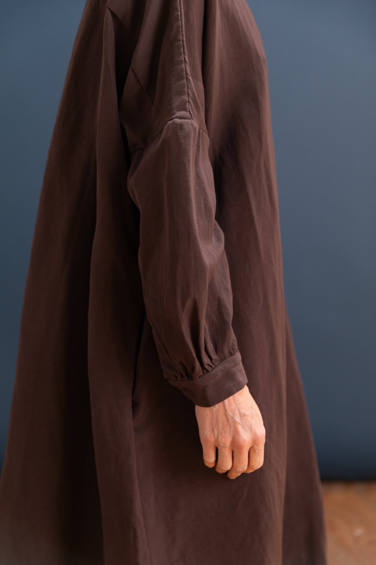 YUKI DRESS IN BUNGA WOOL LINEN