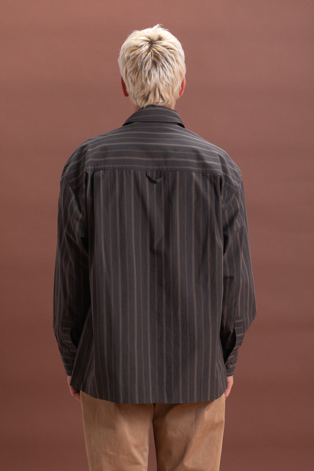 PLAYERS SHIRT IN GREY JAPANESE MUGWASHER STRIPE