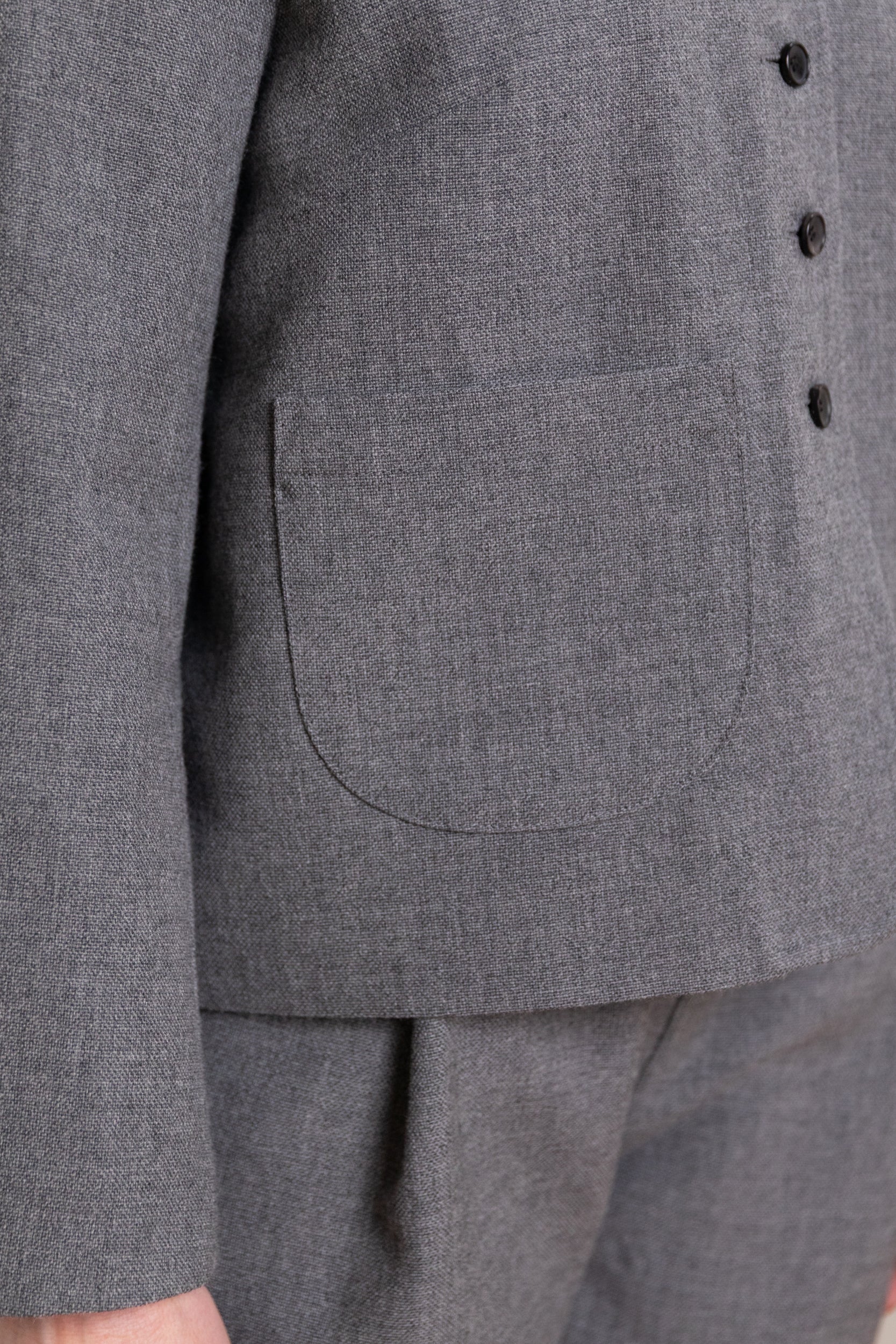 LILLIE JACKET IN LIGHT GREY BRITISH WOOL