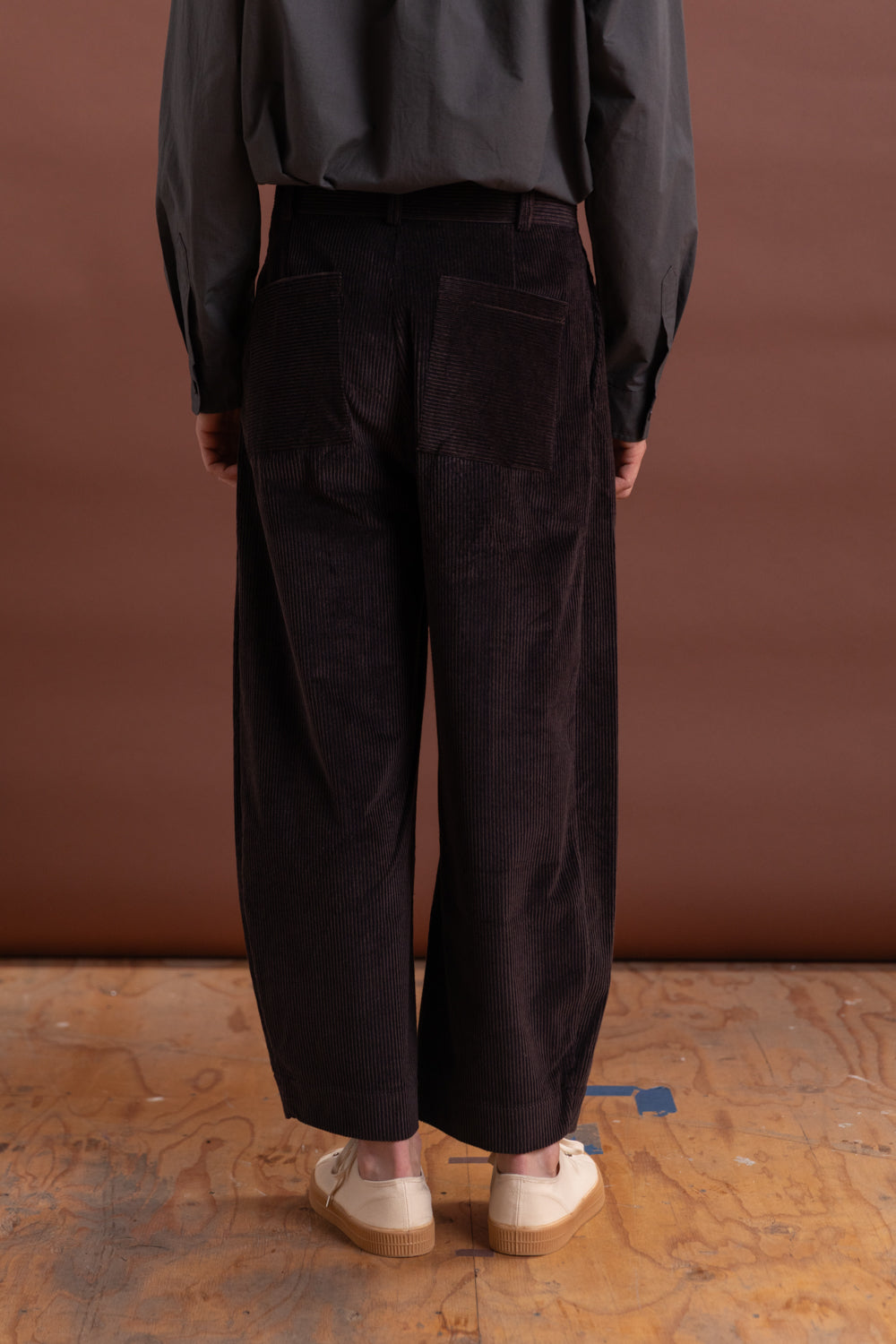ROBBY TROUSER IN TAUPE JAPANESE TWO TONE COTTON CORDUROY