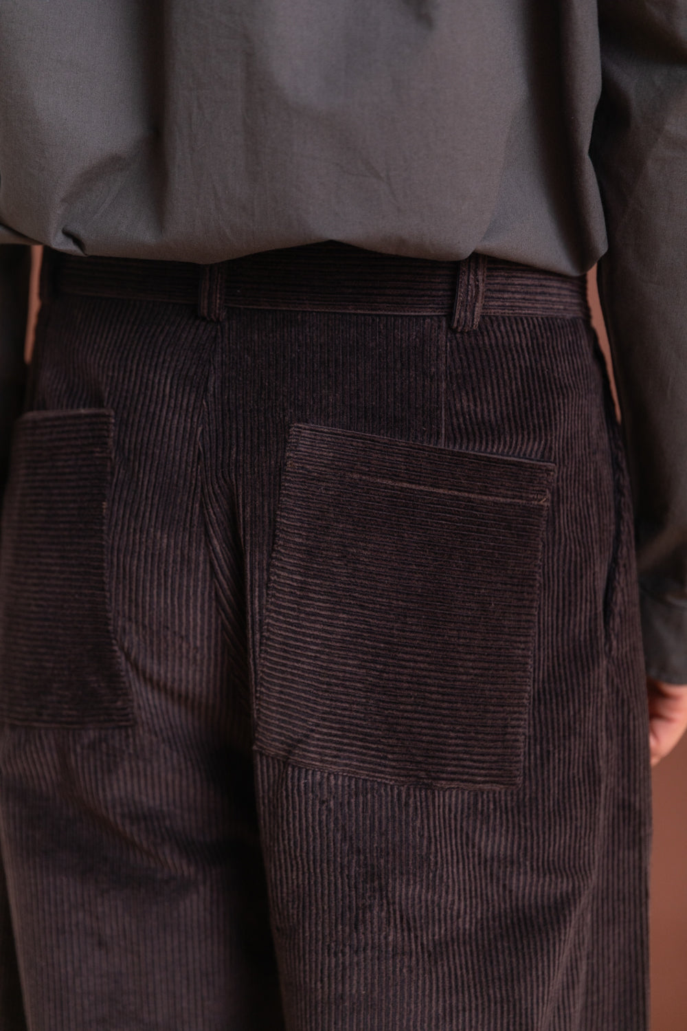 ROBBY TROUSER IN TAUPE JAPANESE TWO TONE COTTON CORDUROY