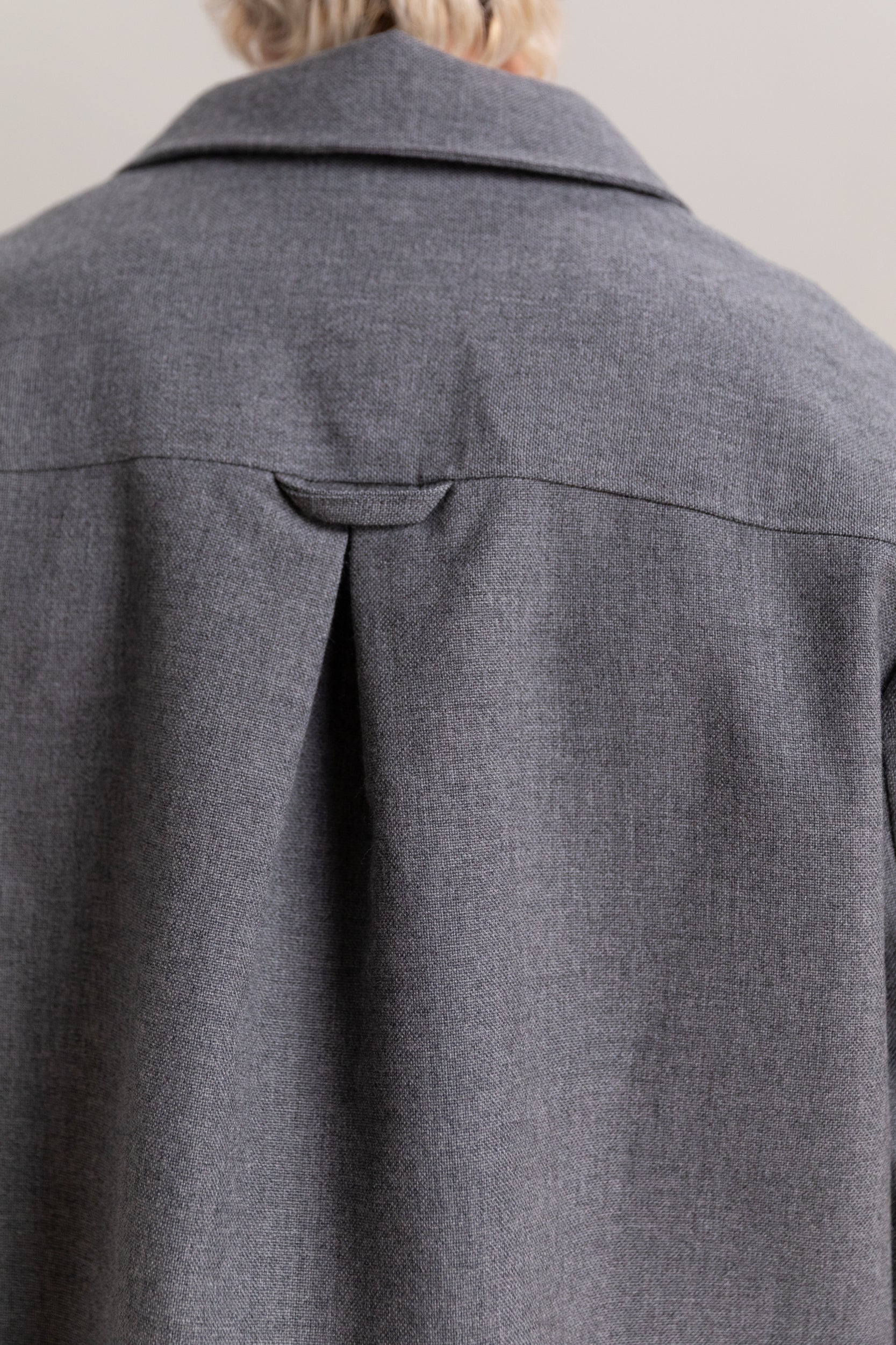 SANDY JACKET IN GREY BRITISH WOOL