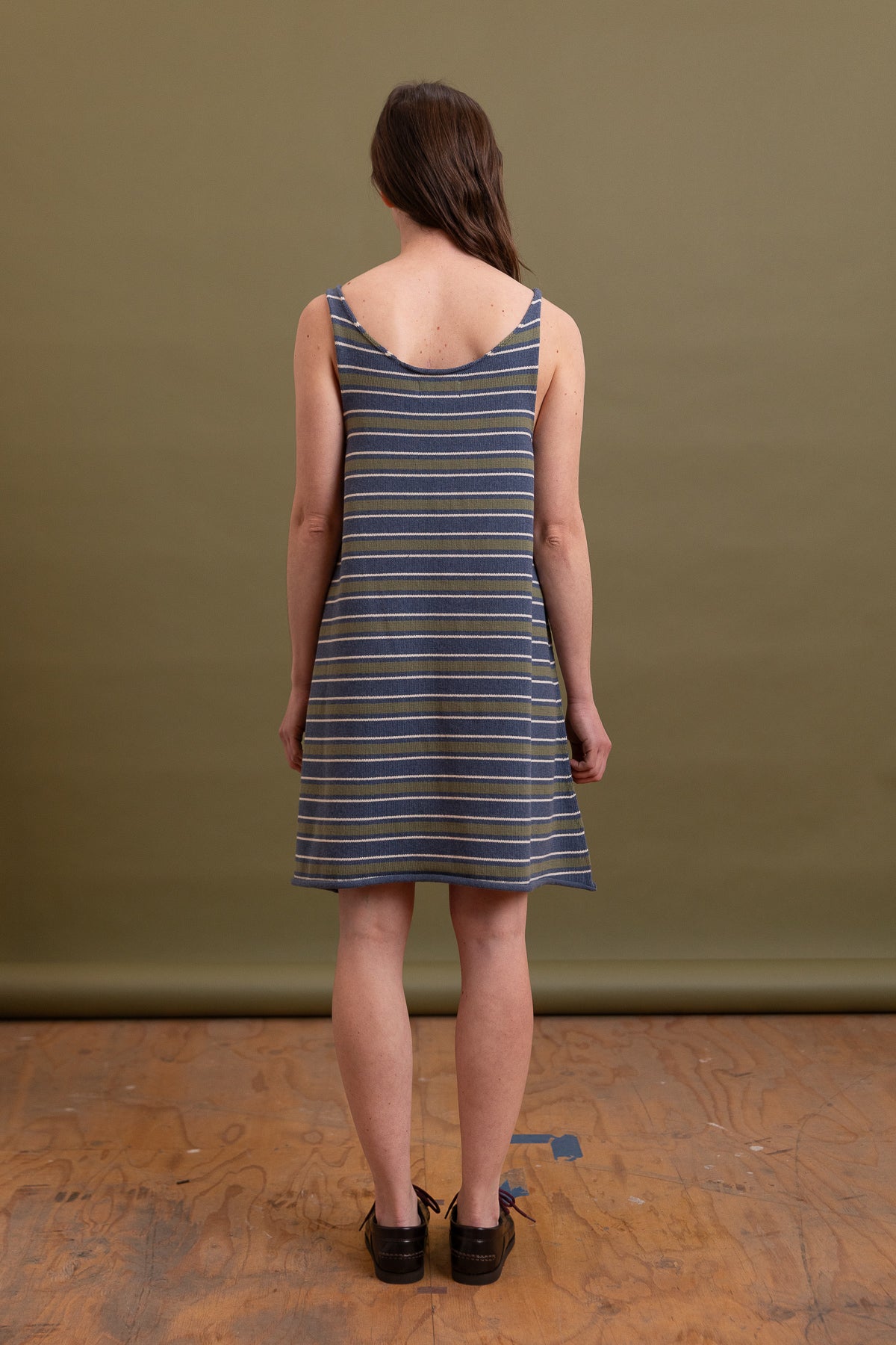 THEA DRESS IN STRIPED KNIT