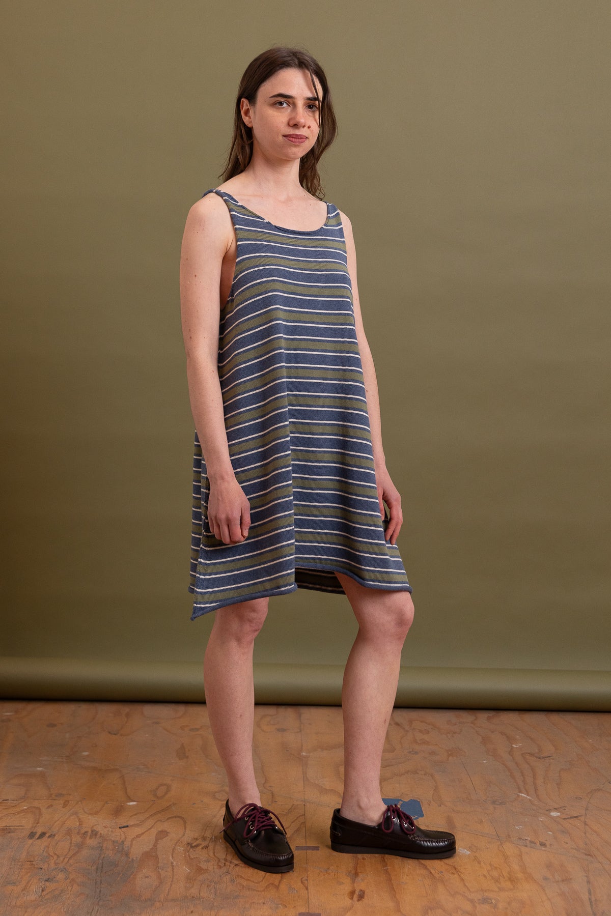 THEA DRESS IN STRIPED KNIT