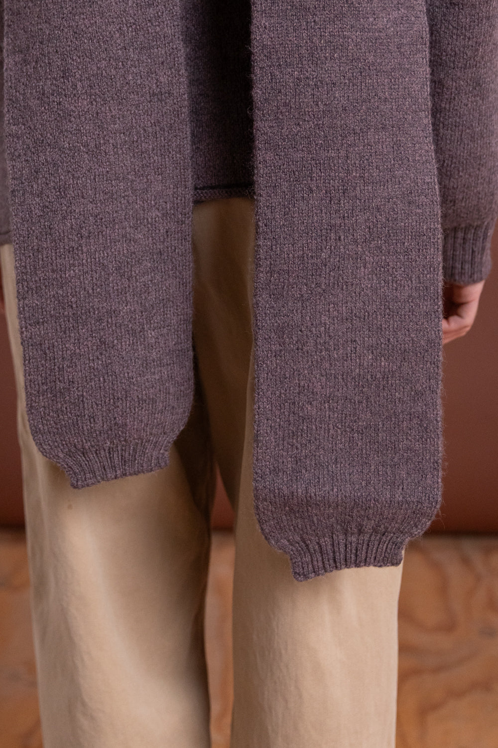 WRAP NECK PULLOVER IN LUNA BRITISH MERINO WOOL