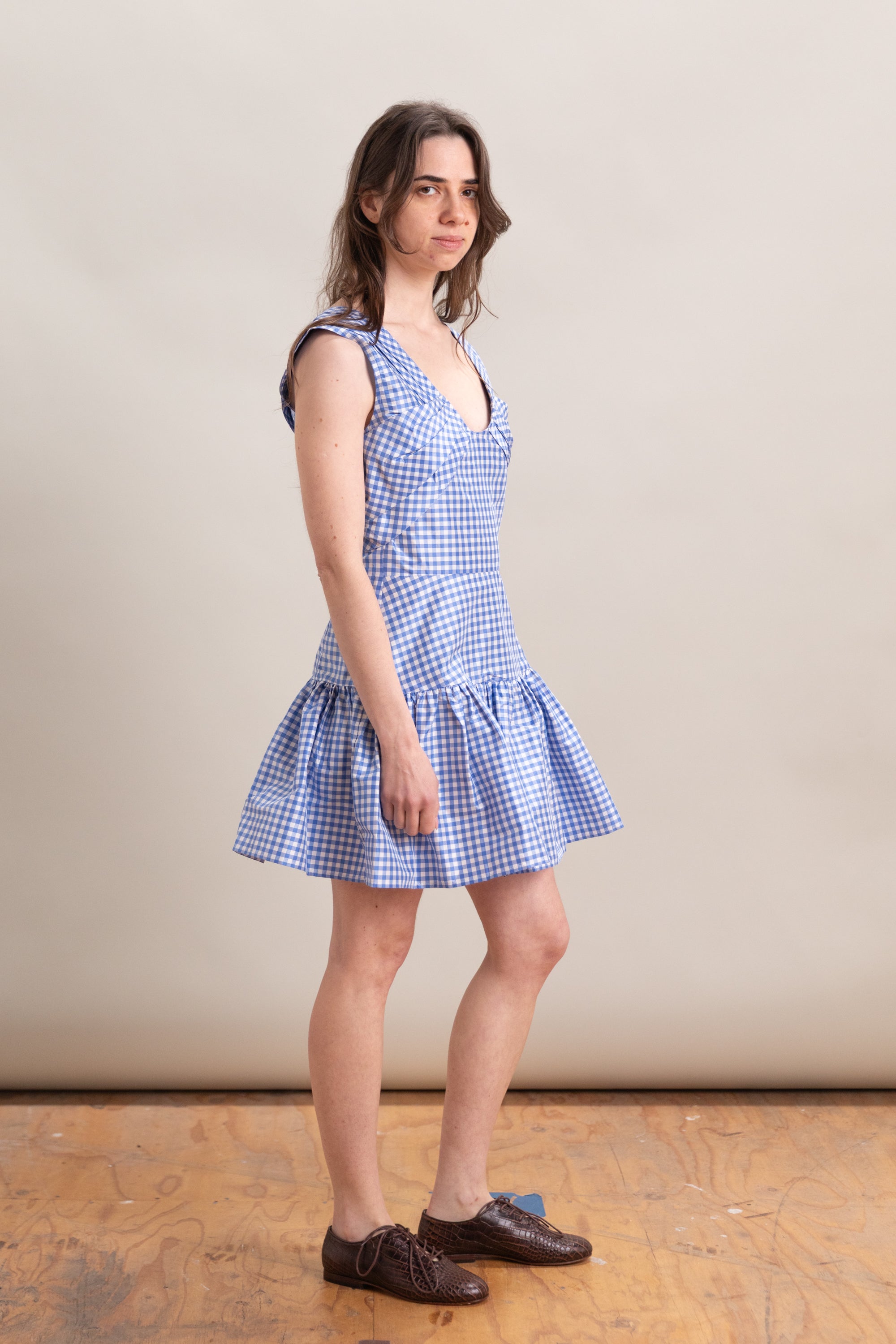 BILLIE DRESS IN PICNIC SILK TAFFETA