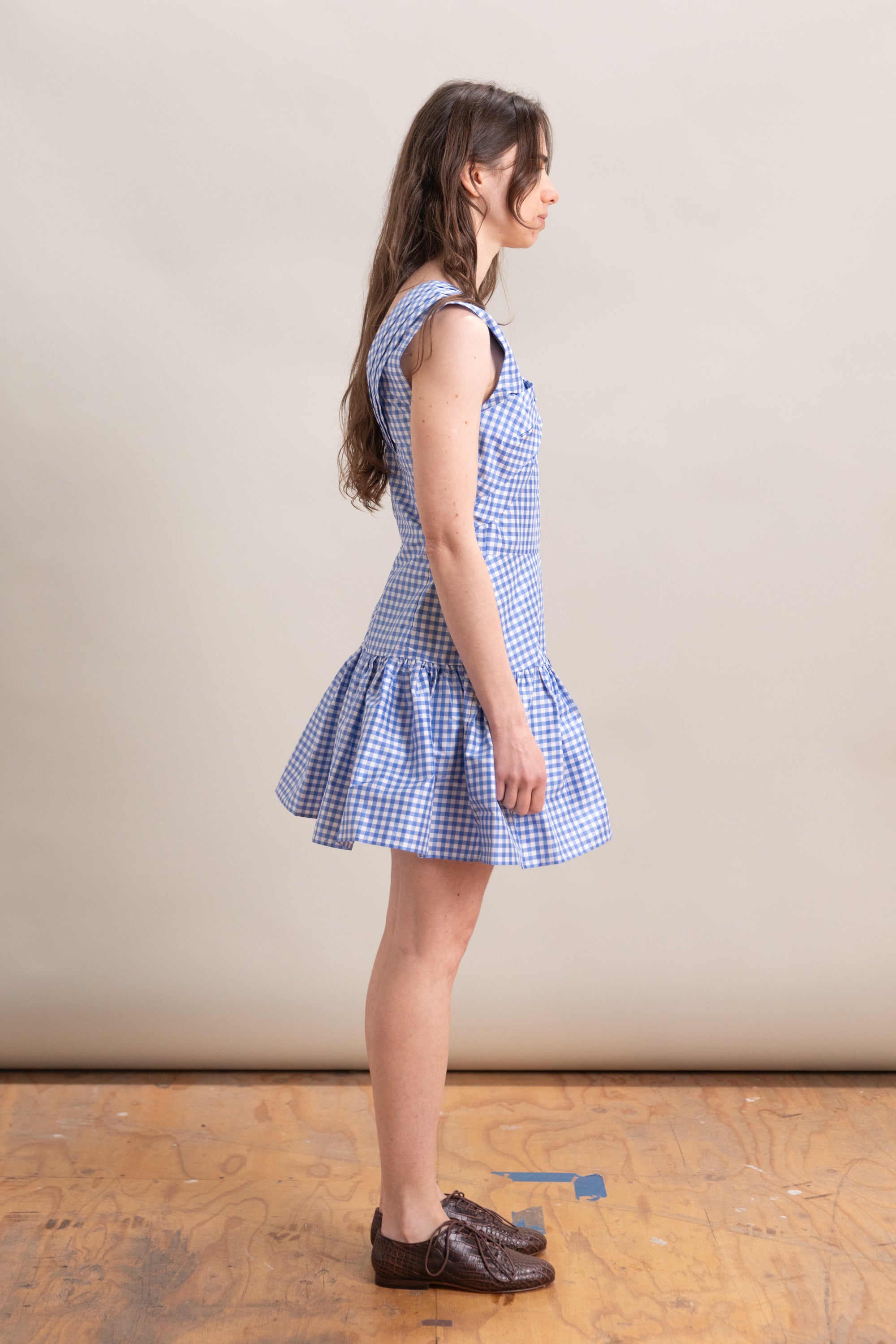 BILLIE DRESS IN PICNIC SILK TAFFETA