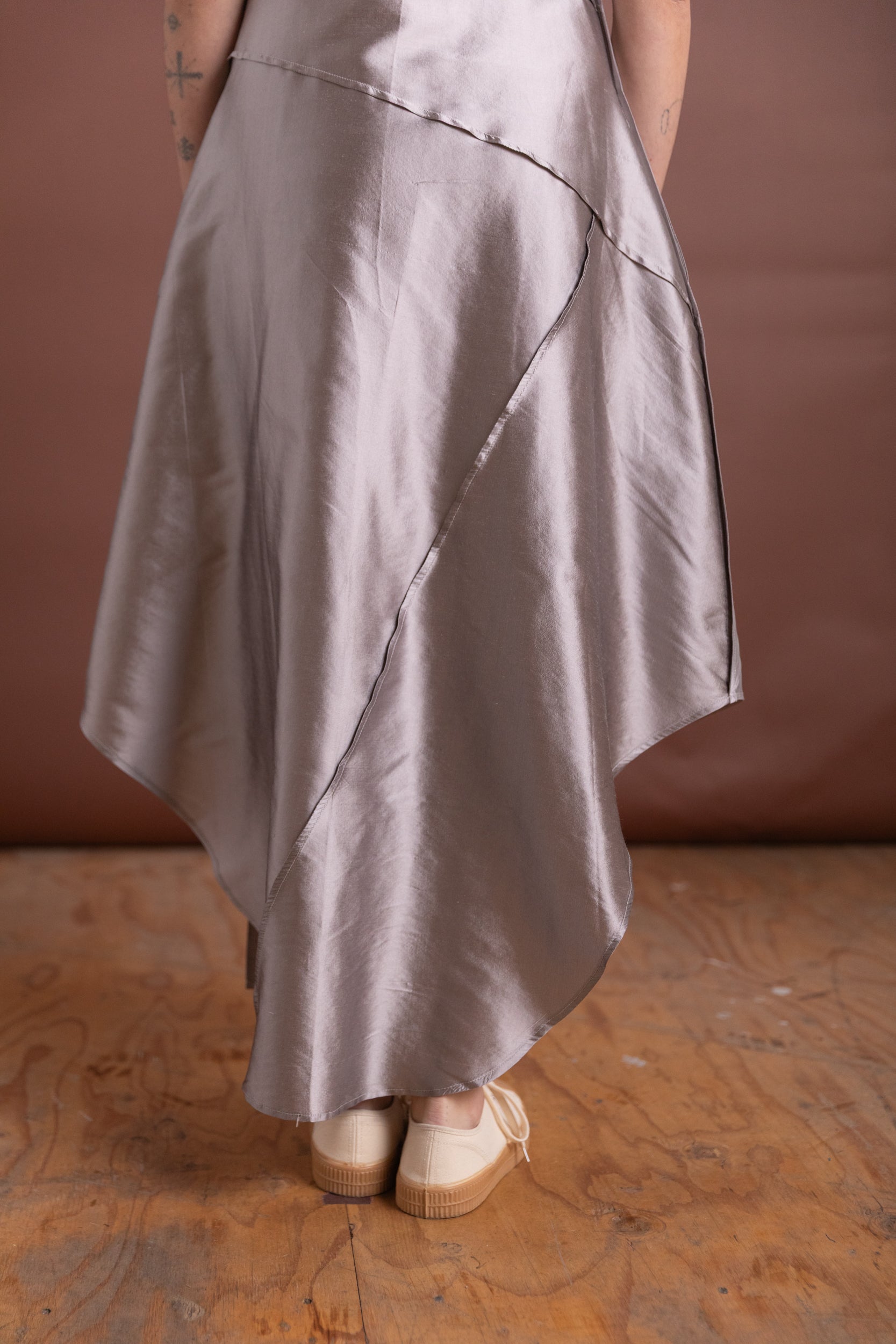 TABEA DRESS IN LAVENDER SILK TAFFETA