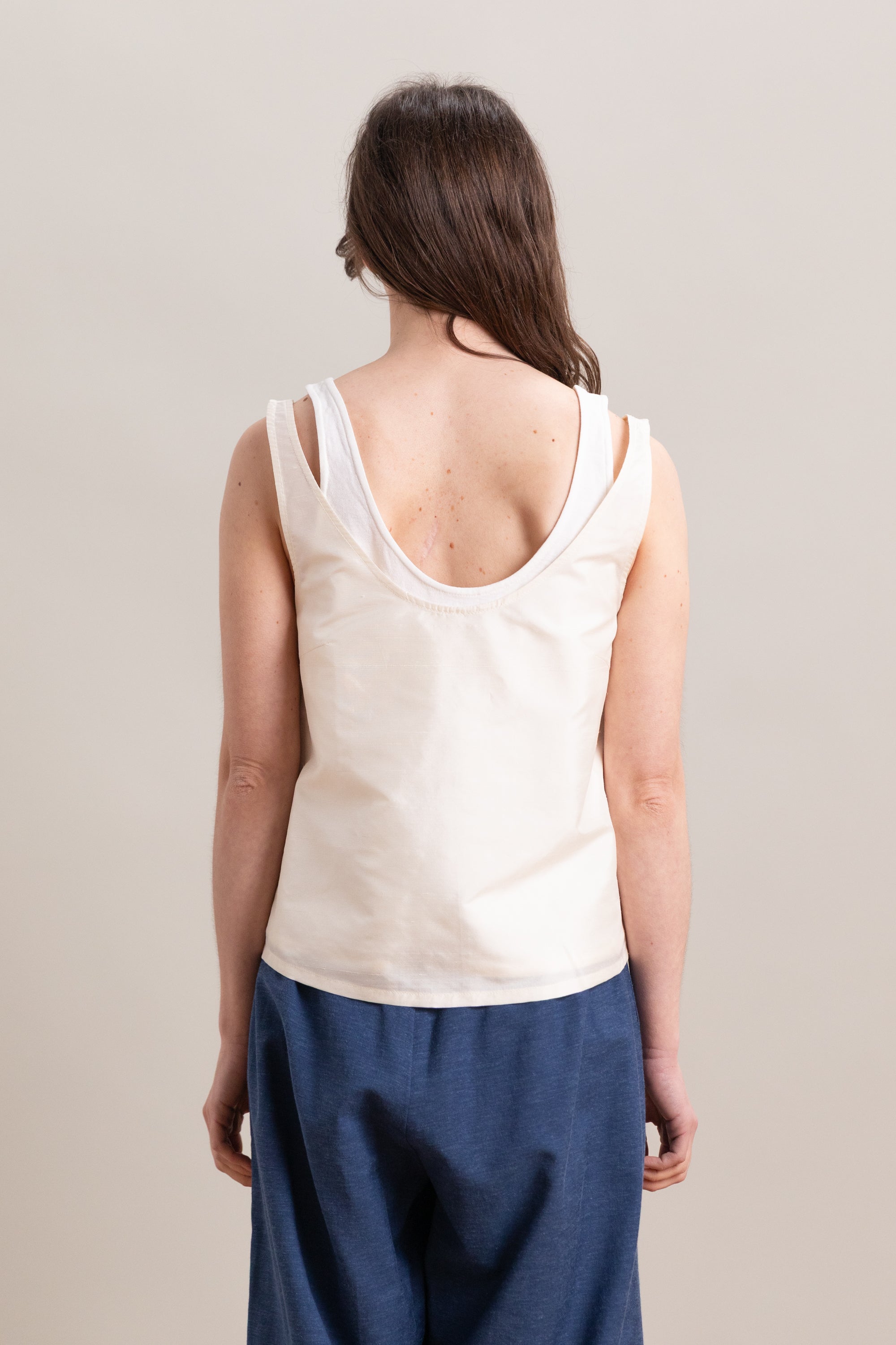 DUO TANK IN MIXED WHITE