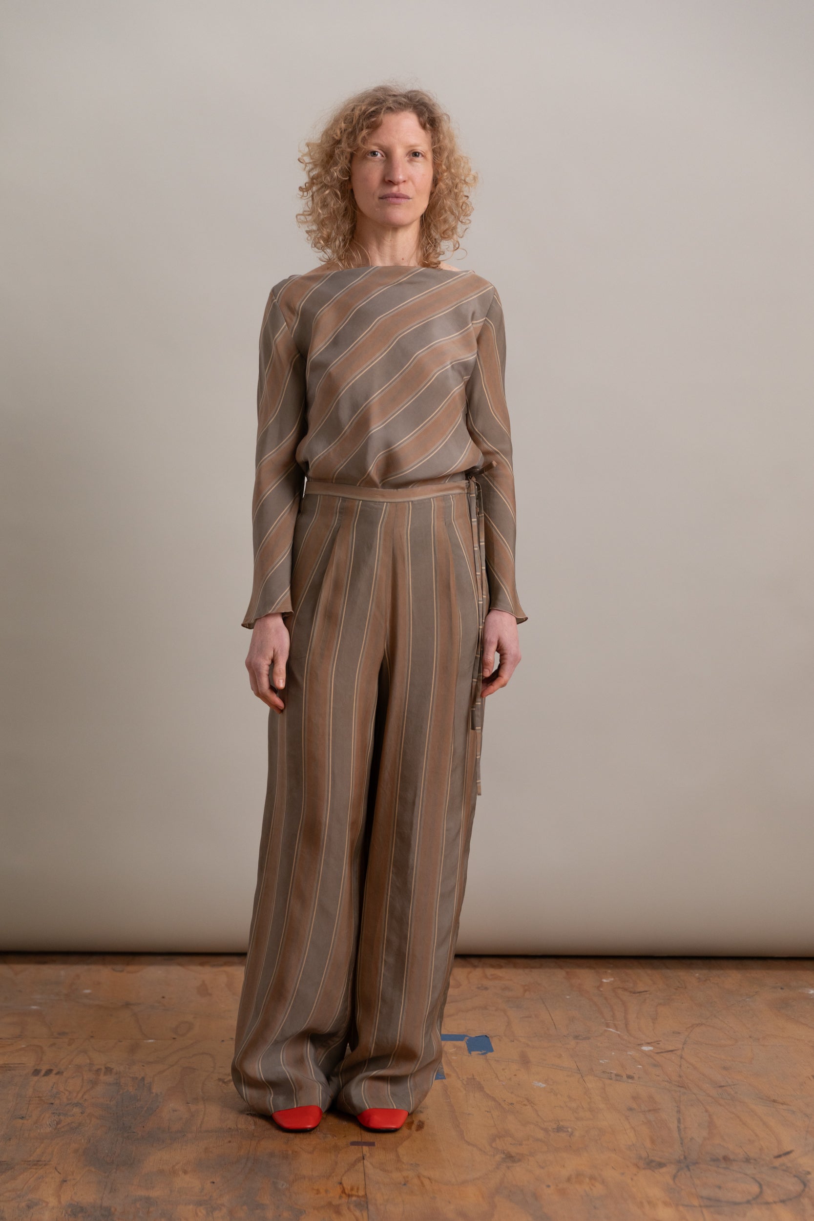 GRANT PANT IN TIE STRIPE