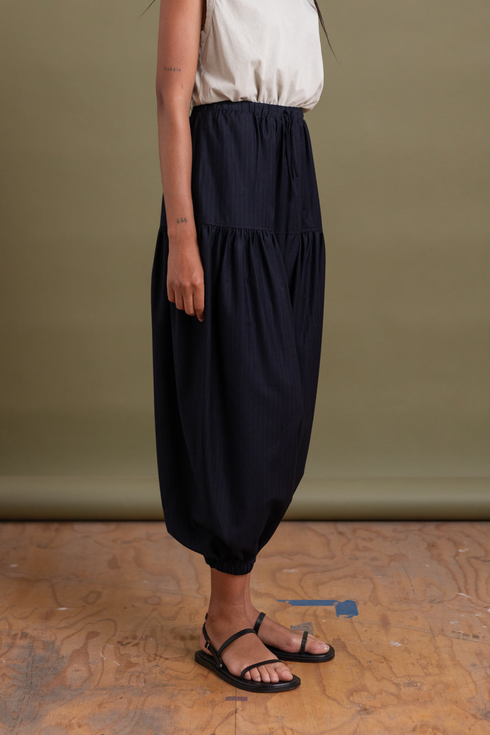 RAIN PANT IN PINSTRIPE