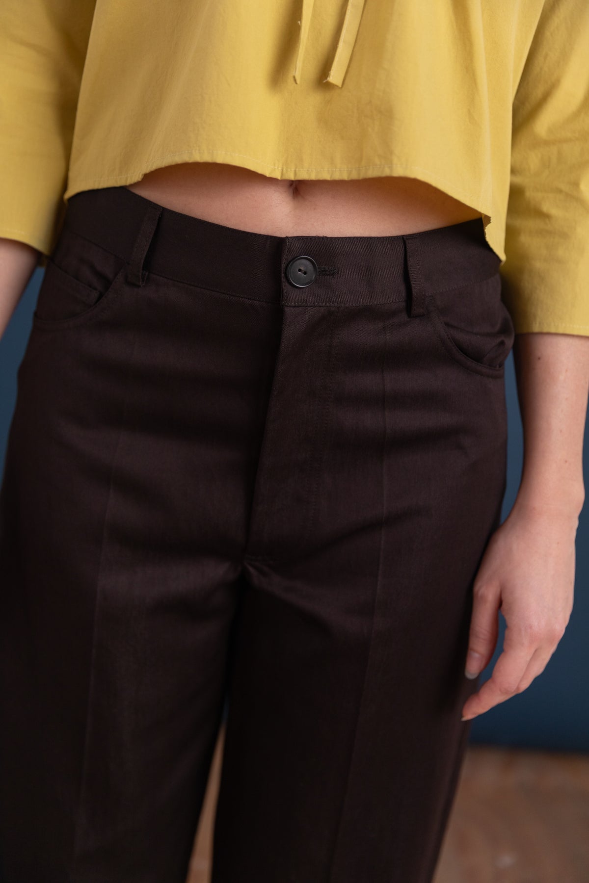 CARROT PANTS IN BROWN