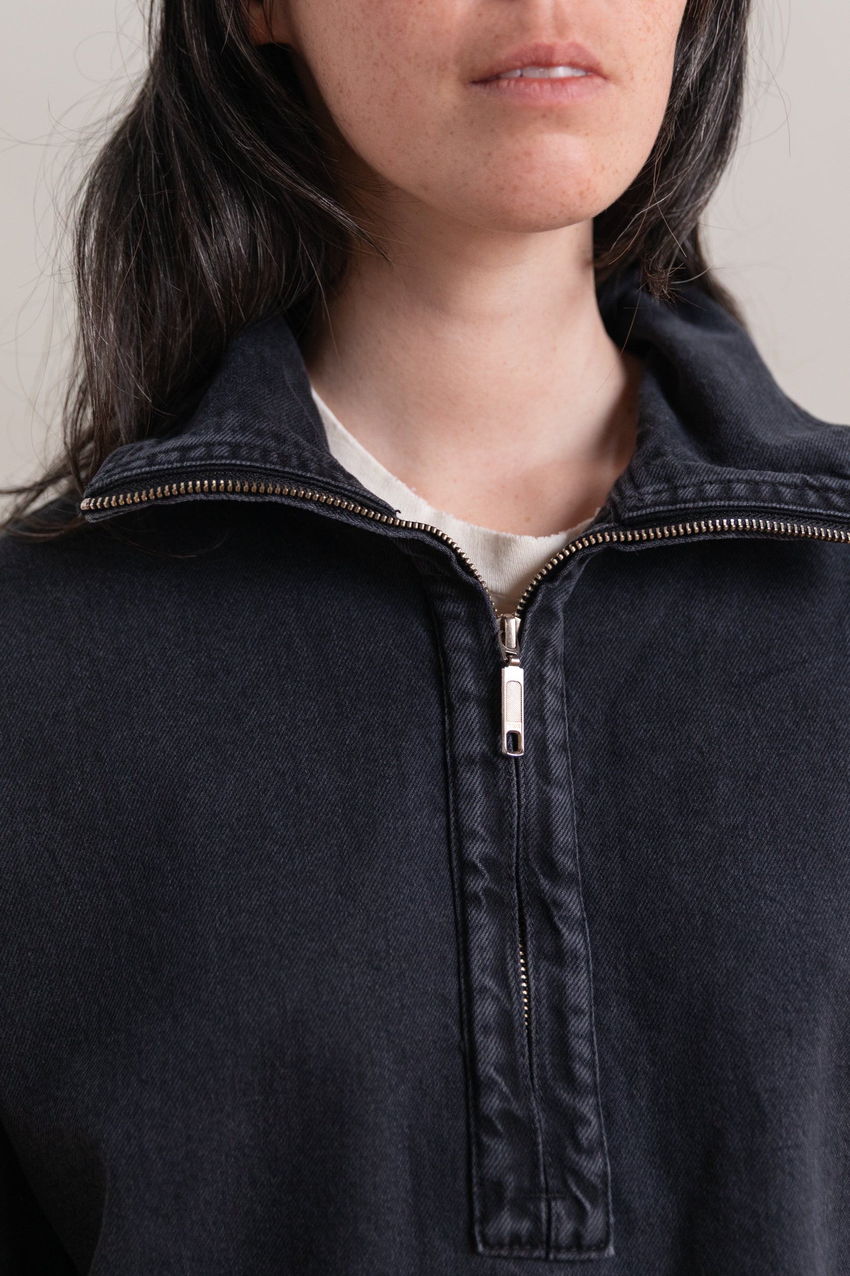 FUNNEL POPOVER IN HURRICANE DENIM