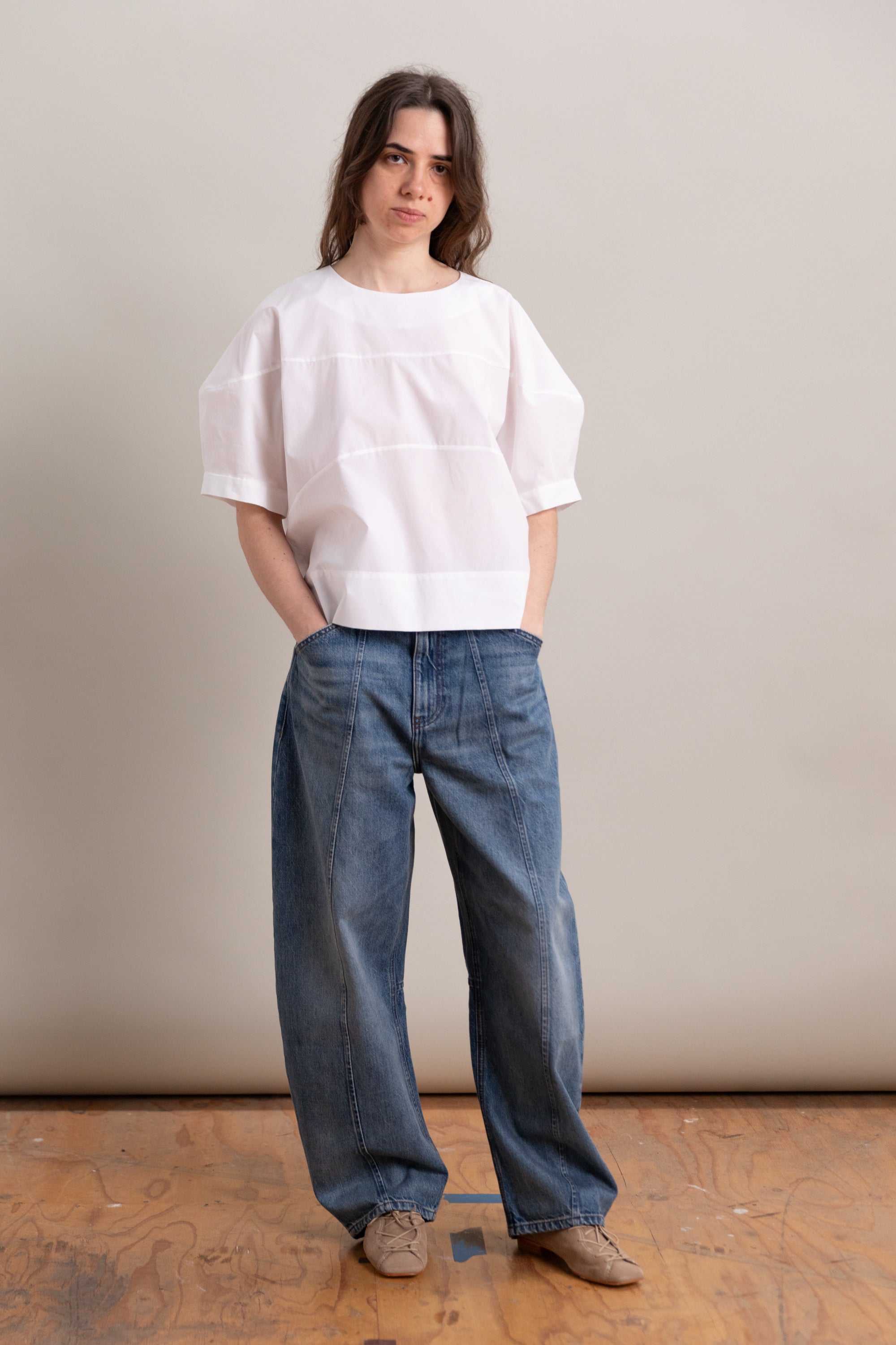 LIDO ANKLE JEANS IN SMOKE BLUE DENIM