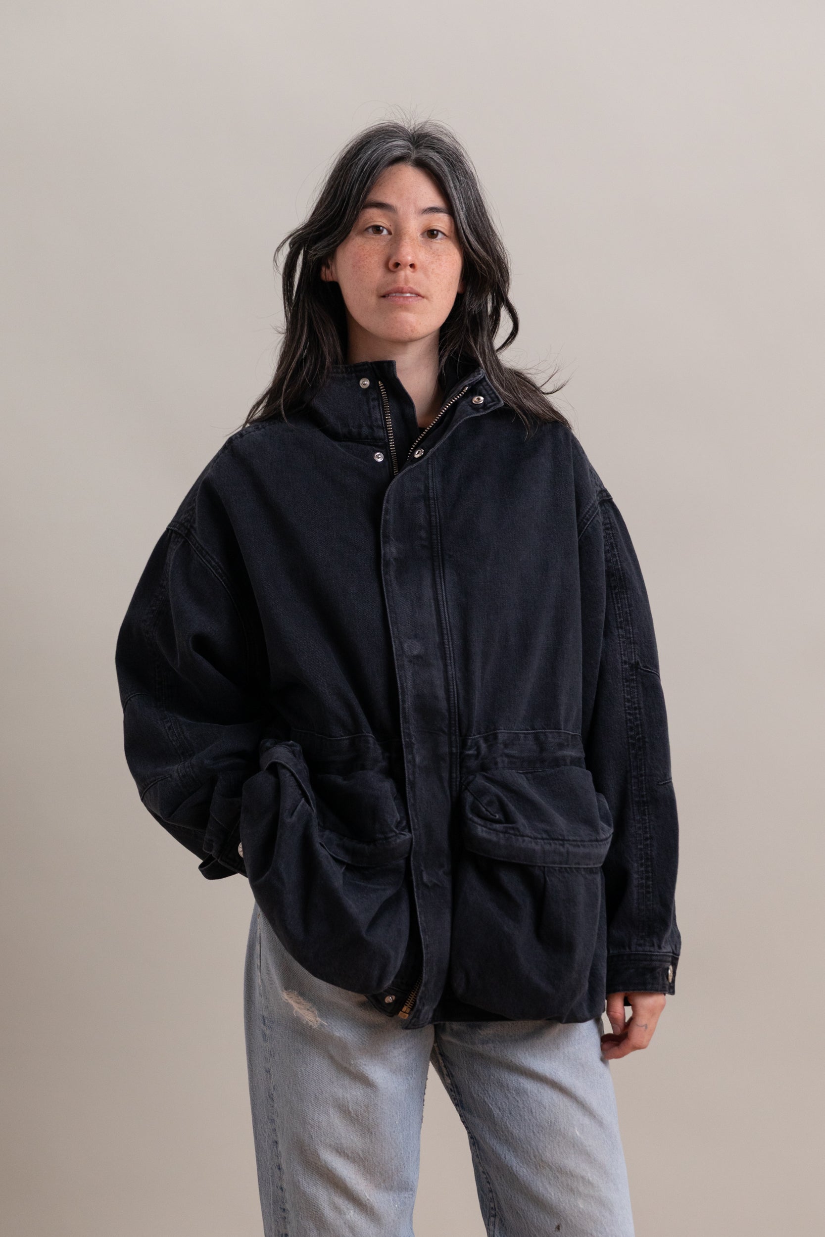MOUNTAIN JACKET IN HURRICANE DENIM