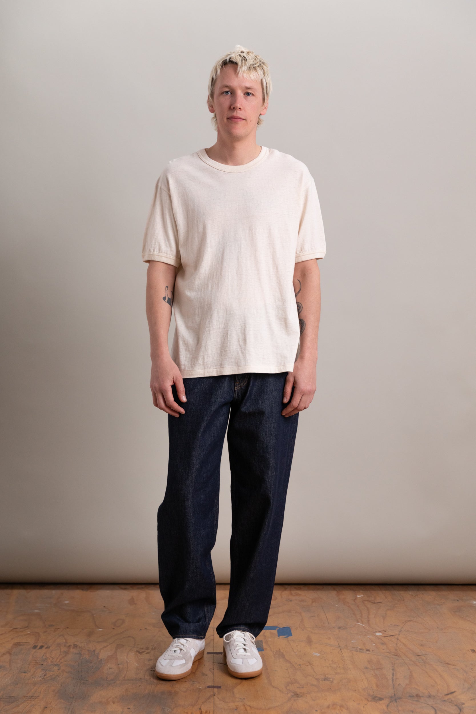 BASE TEE IN COTTON/ALPACA/WOOL JERSEY