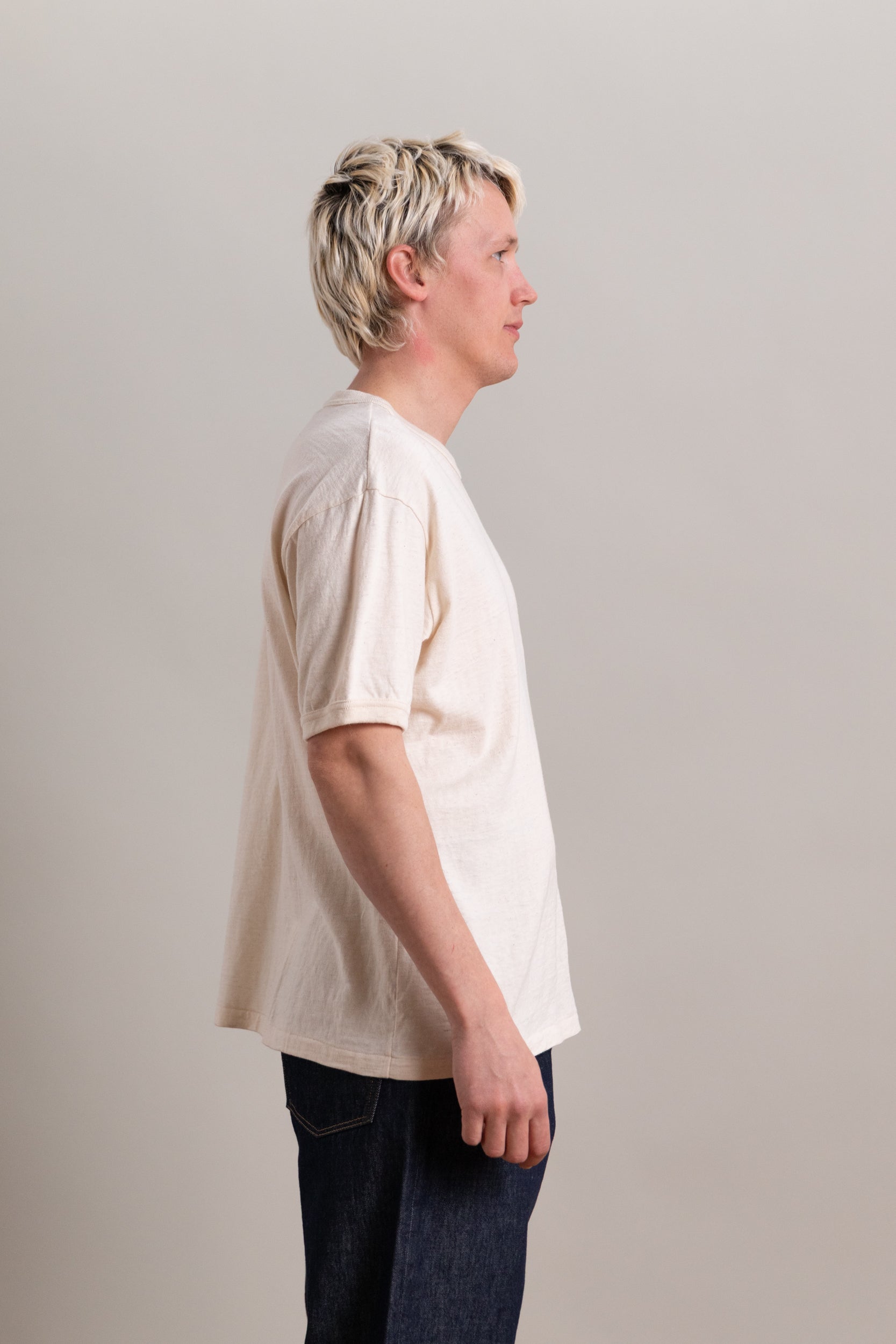 BASE TEE IN COTTON/ALPACA/WOOL JERSEY