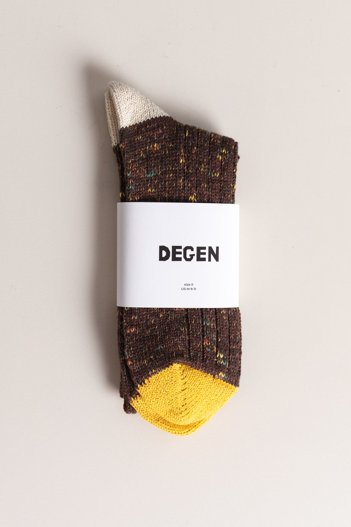 CREW SOCKS IN WALNUT WOOL