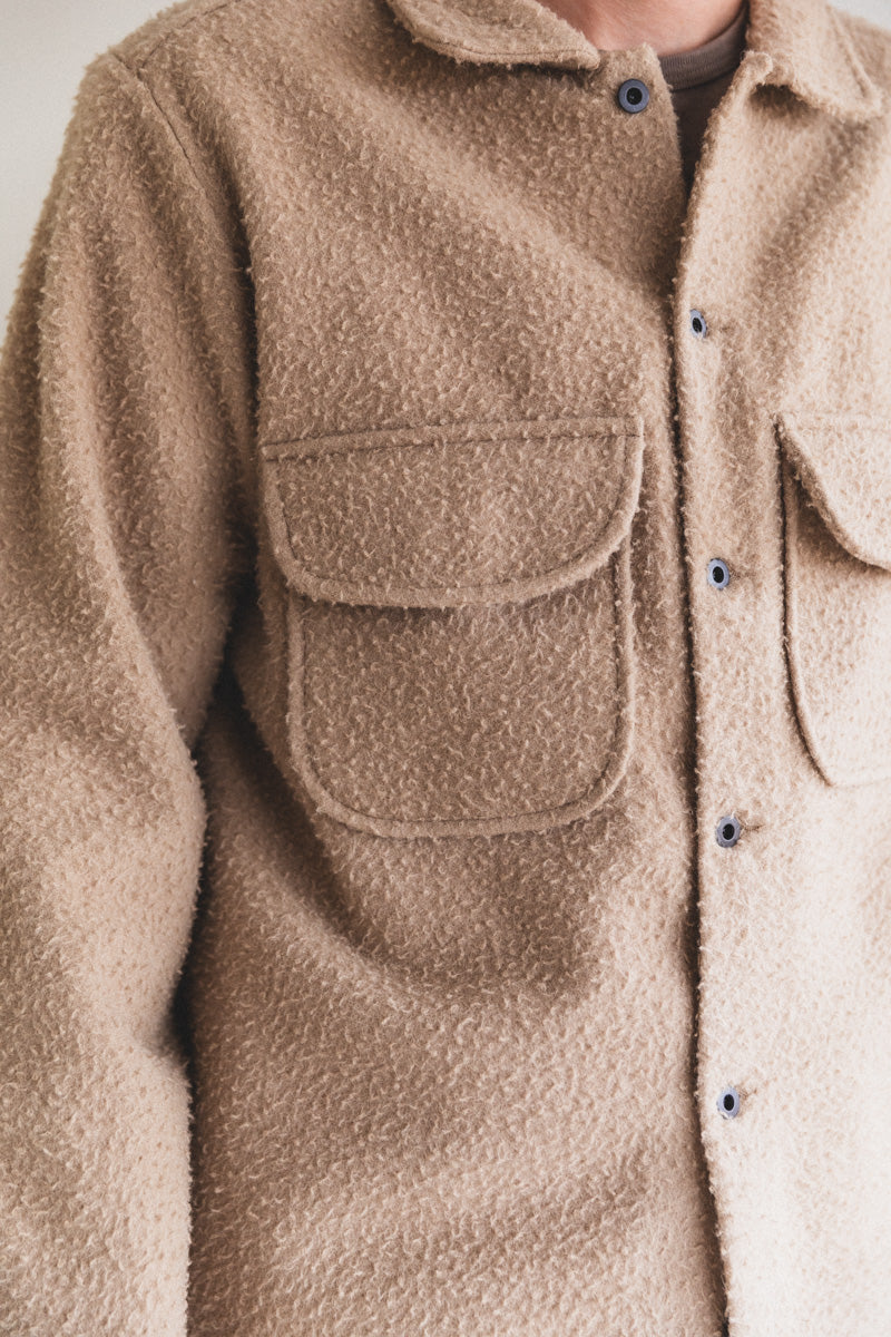 FIELD SHIRT IN SAND CASENTINO WOOL