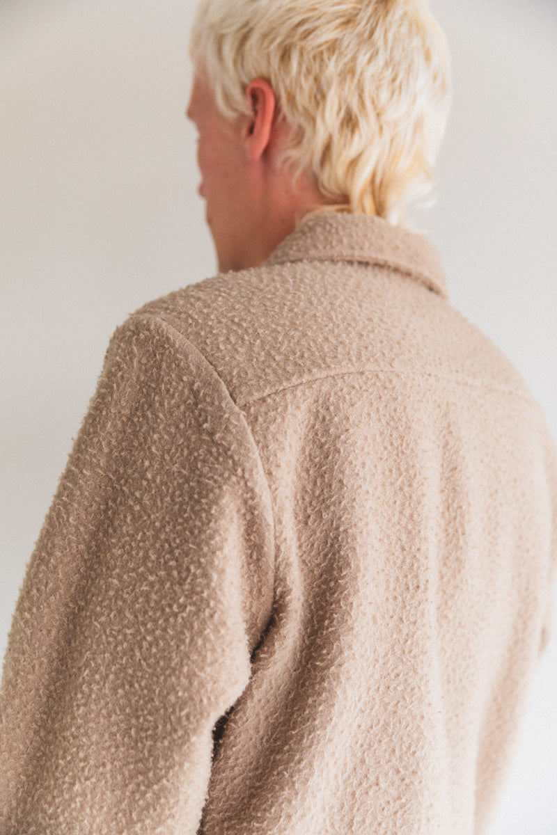 FIELD SHIRT IN SAND CASENTINO WOOL