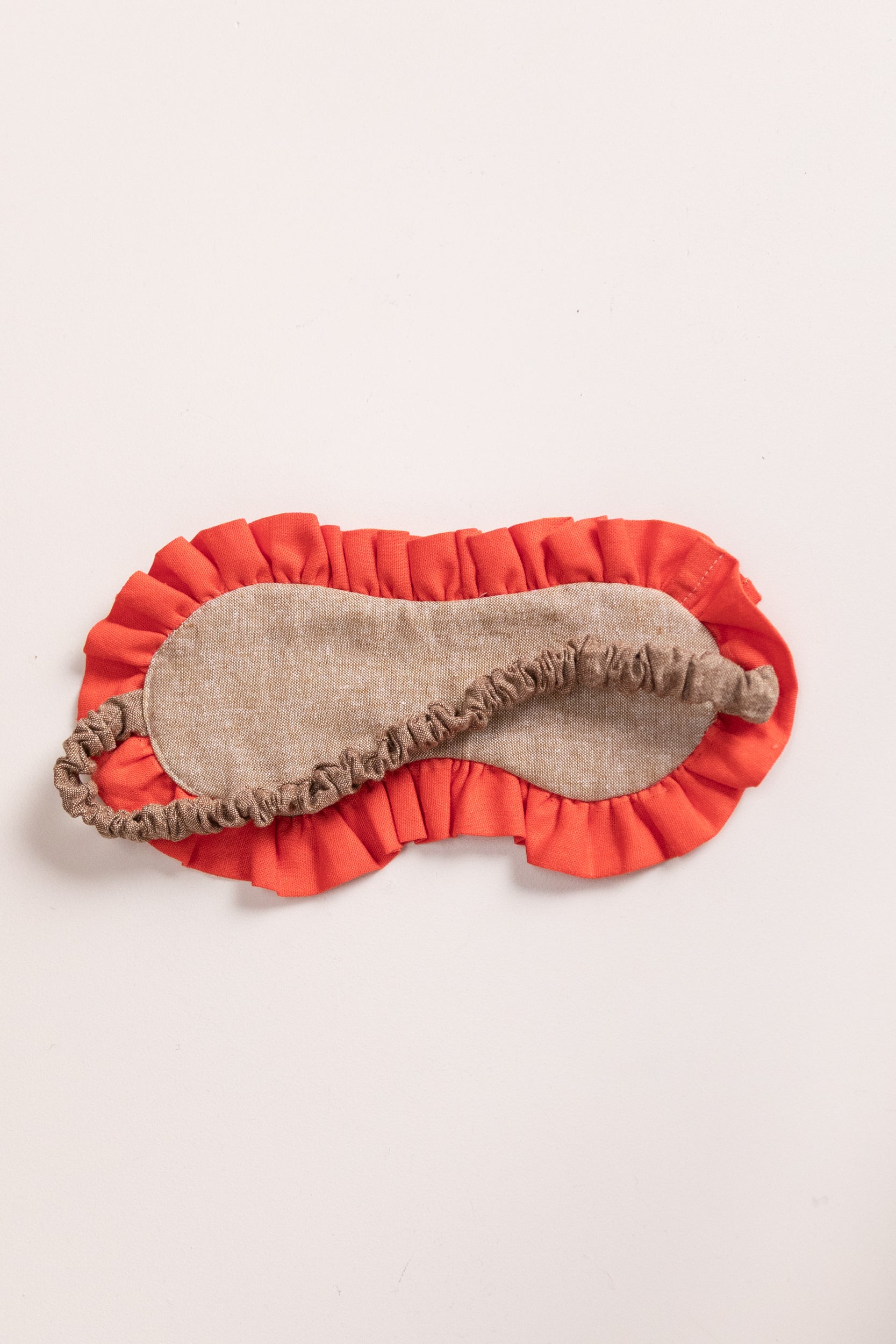 EYE MASK IN BROWN LINEN