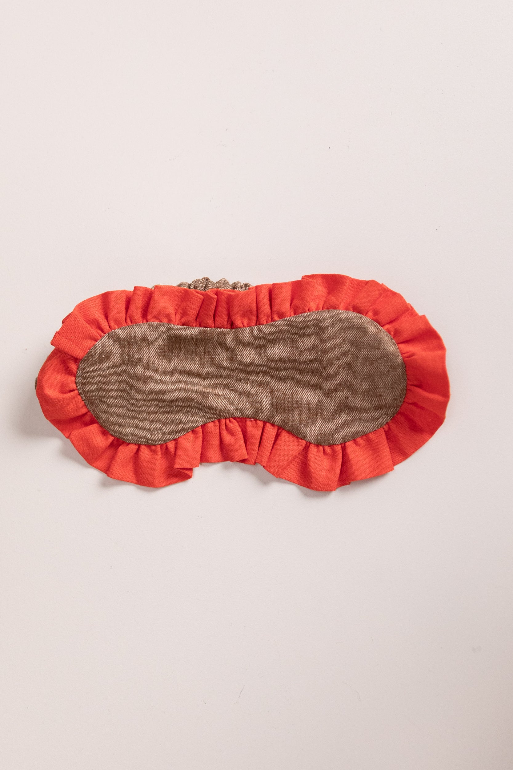 EYE MASK IN BROWN LINEN