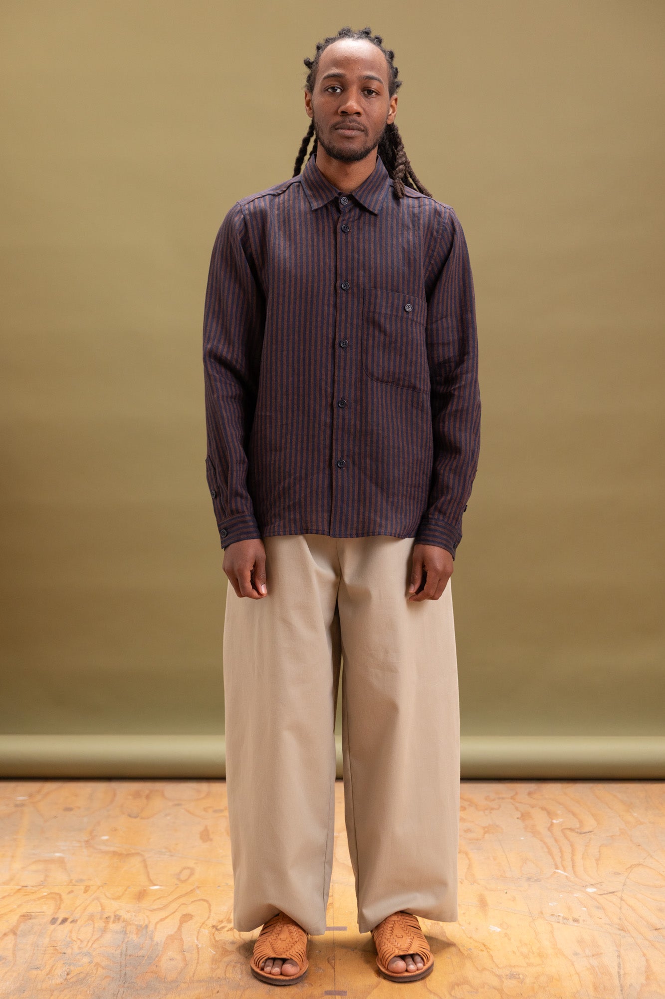 PINTOR SHIRT IN STRIPED LINEN