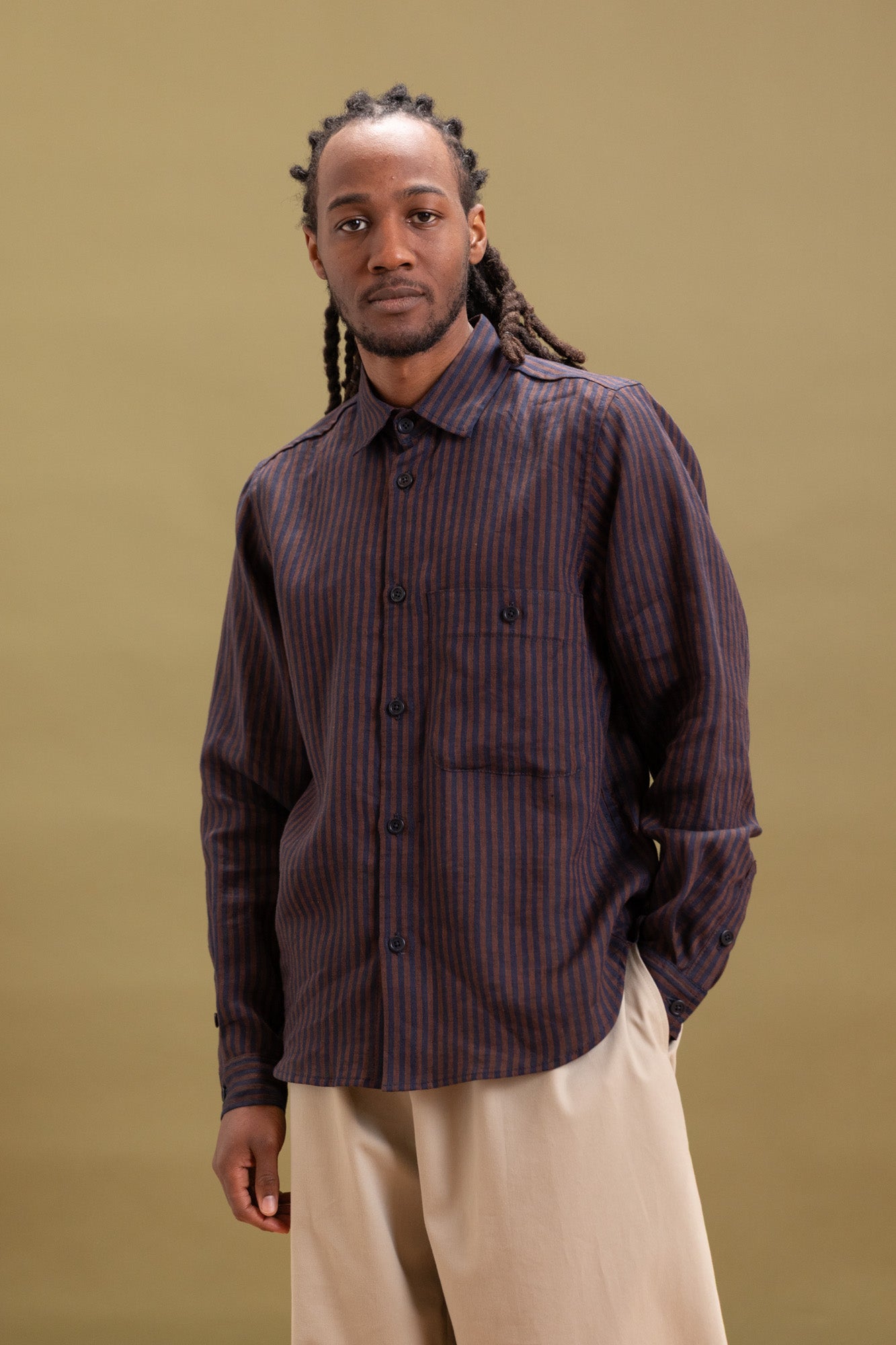 PINTOR SHIRT IN STRIPED LINEN