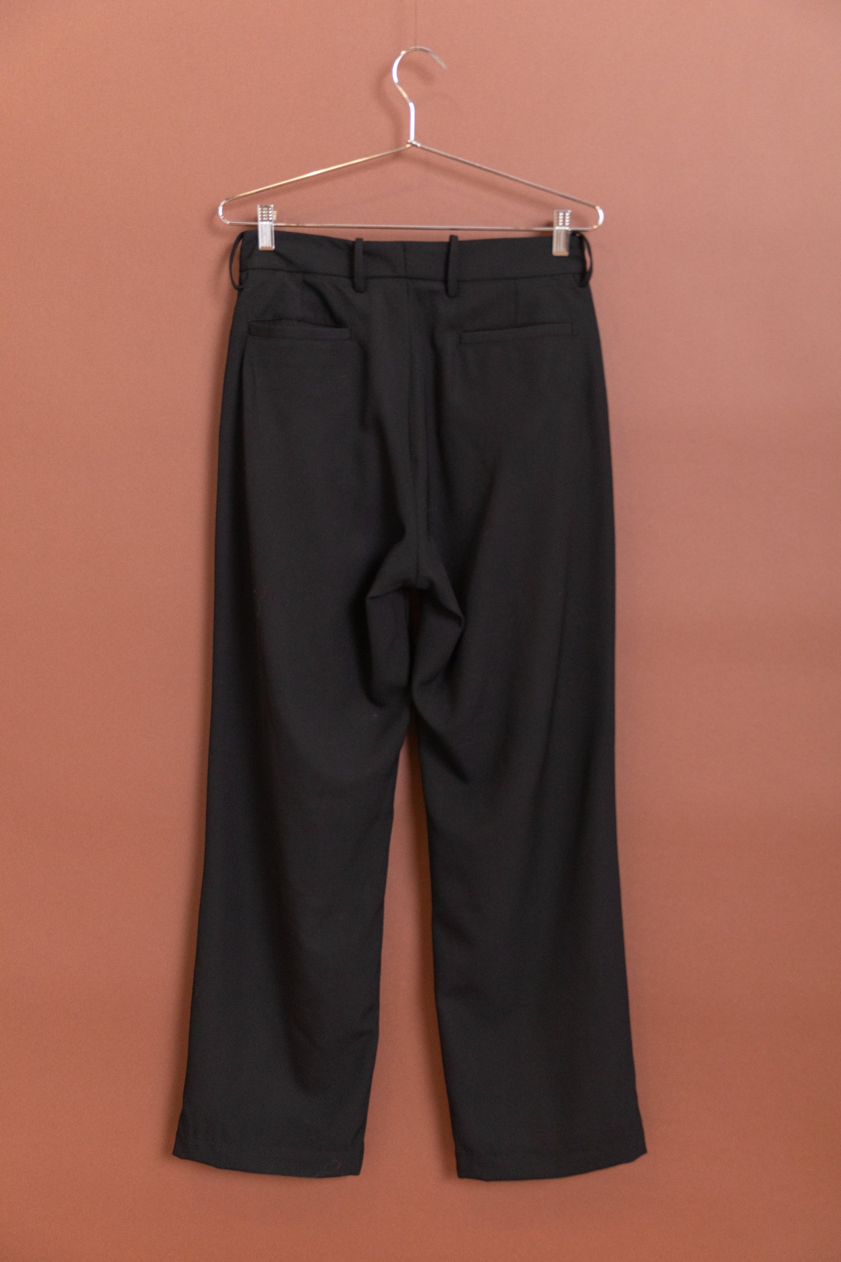 MERCADO TROUSER IN BLACK WOOL GABARDINE