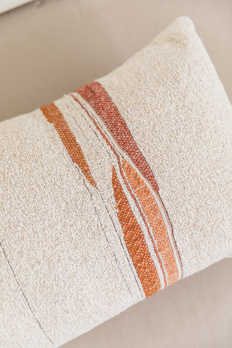 ROCK SLAB PILLOW IN TERRACOTTA