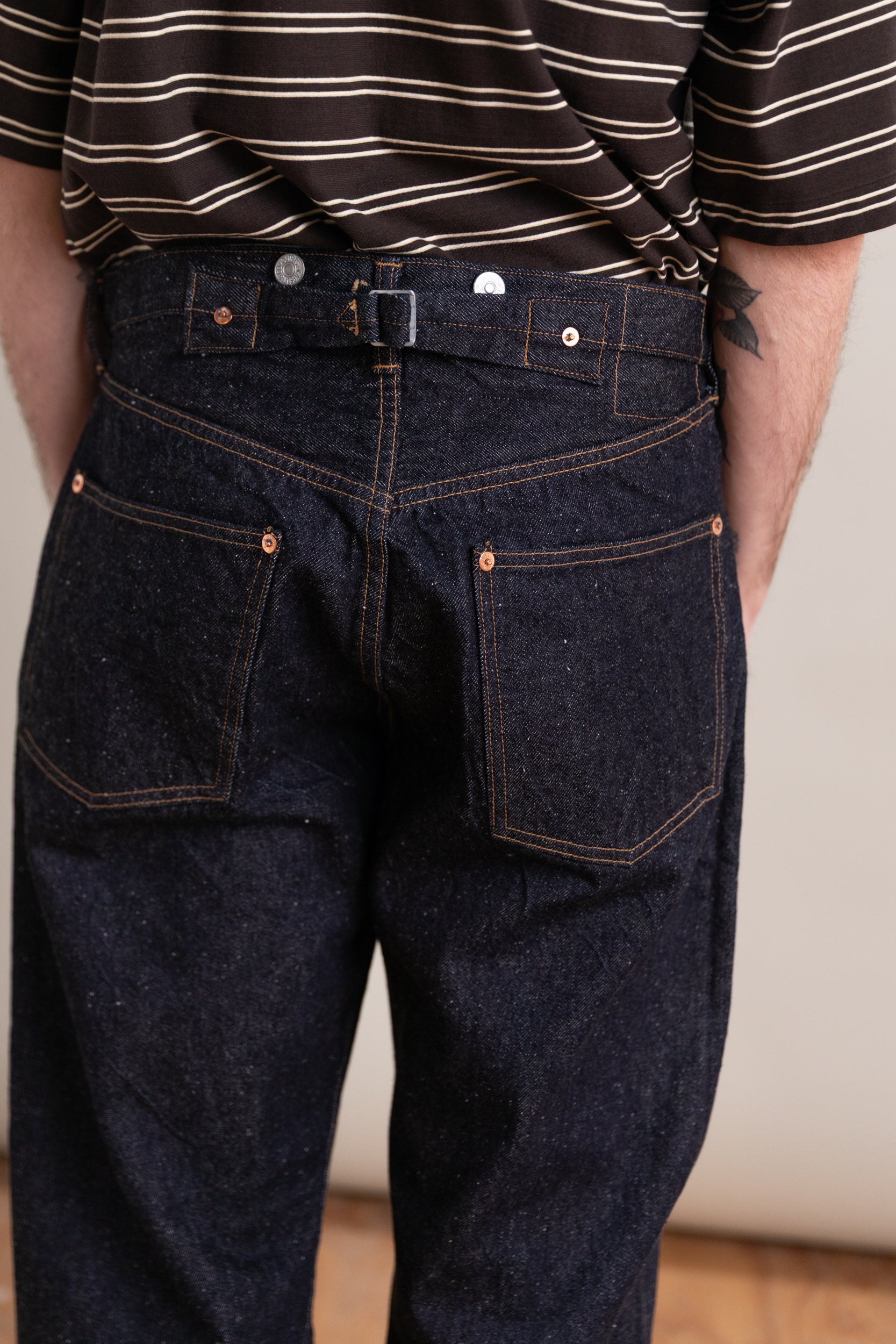 1930 STRAIGHT DENIM PANTS IN INDIGO ONE WASH