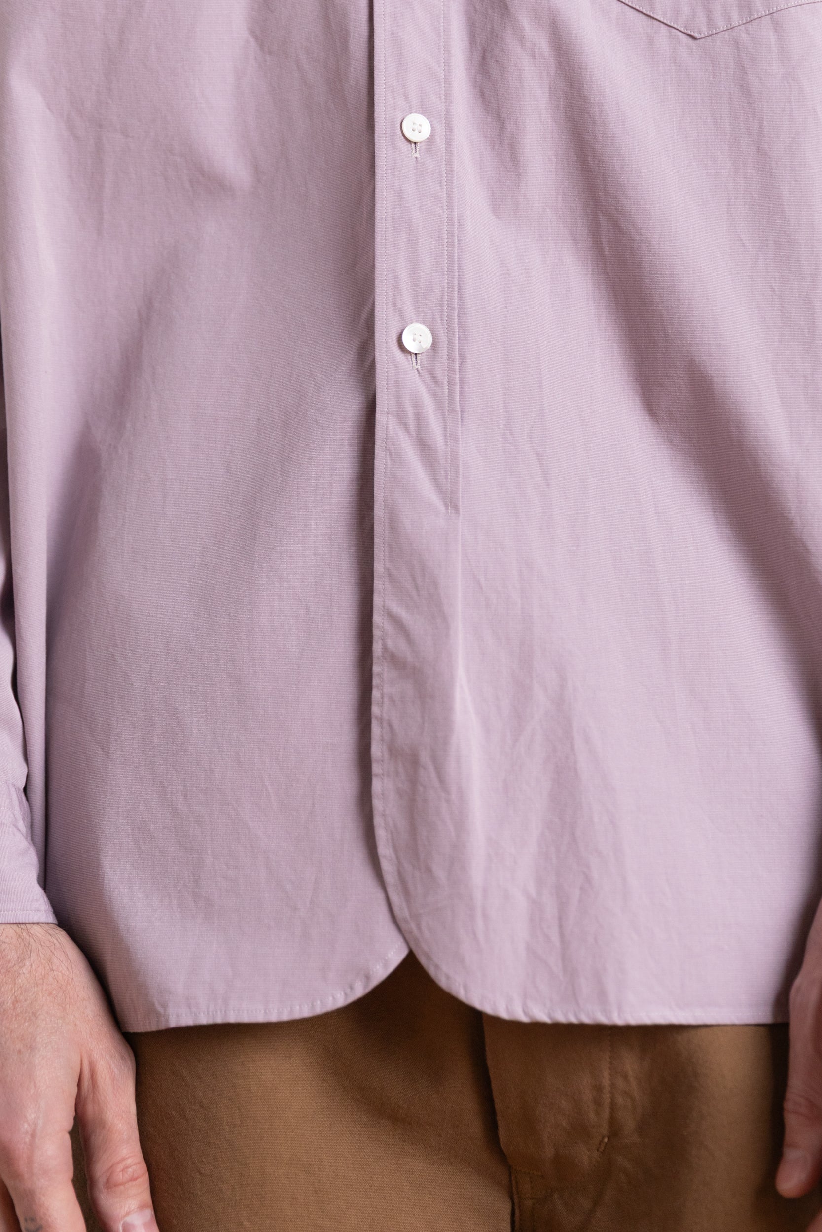CLASSIC DRESS SHIRT IN LILAC COTTON HAKEME CHAMBRAY