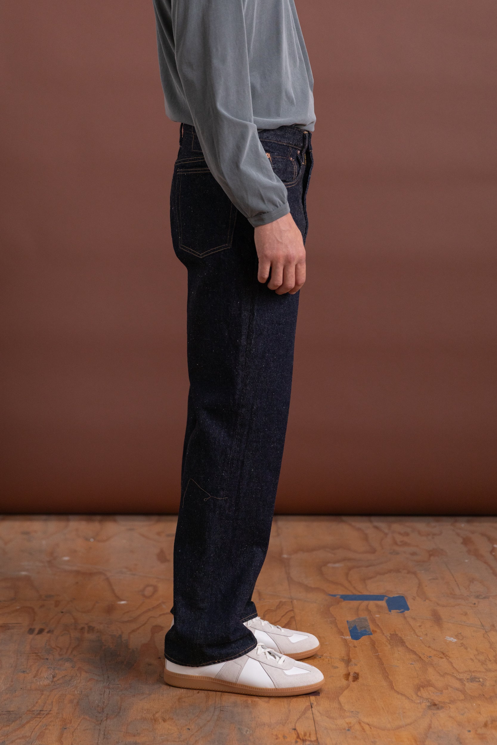 SKATE SHOECUT DENIM SLACKS IN INDIGO ONE WASH