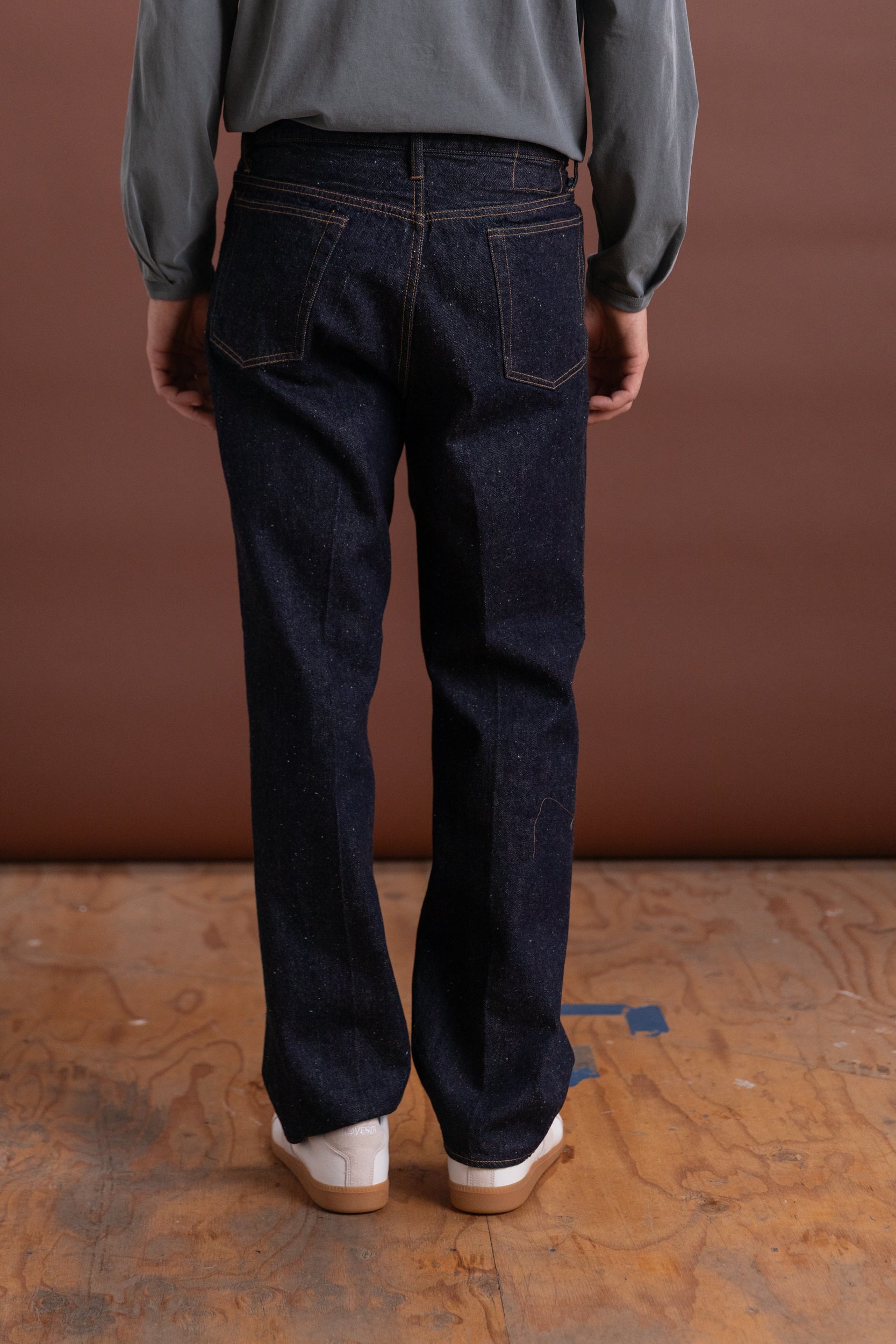 SKATE SHOECUT DENIM SLACKS IN INDIGO ONE WASH